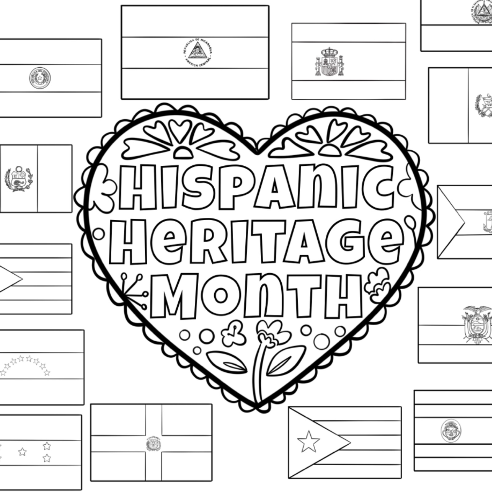 Hispanic Heritage Month Coloring Pages Hispanic Heritage Month Coloring Pages