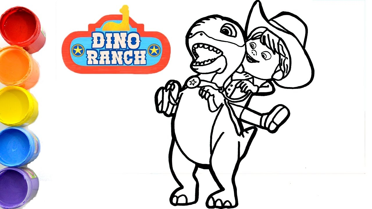 dino ranch coloring pages