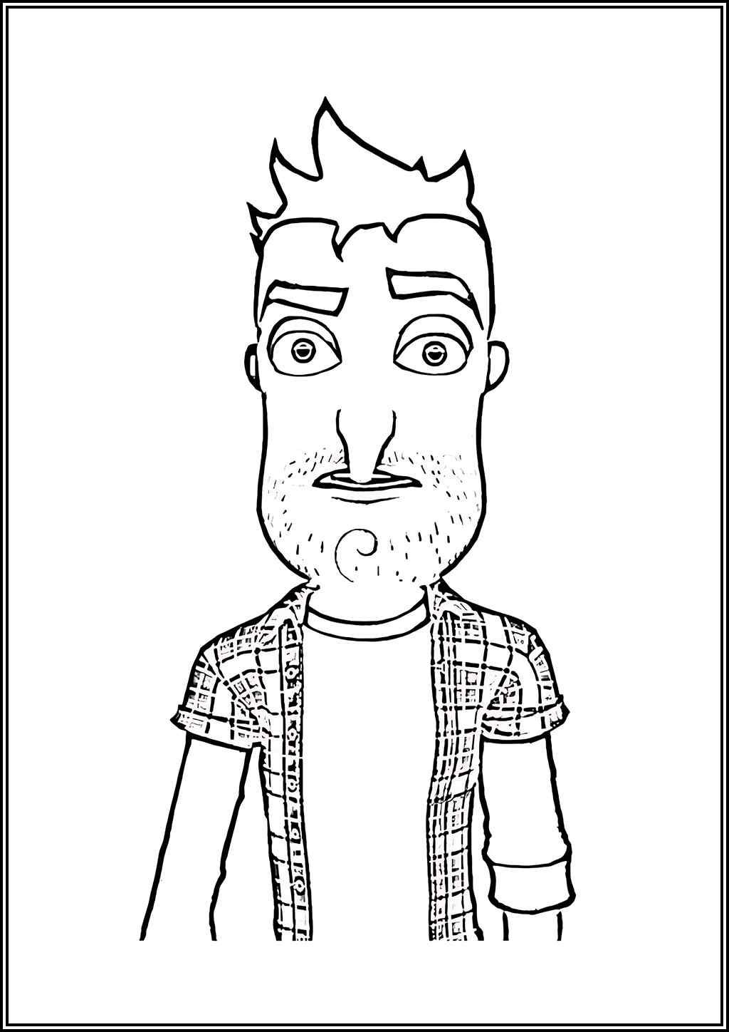 How To Draw Hello Neighbour Hello Neighbor Coloring Page Birthday Coloring Page Coloring Nation Pages