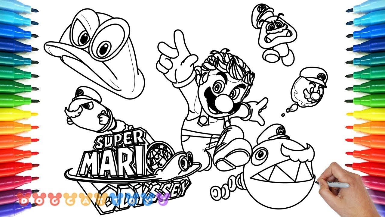 How To Draw Mario Odyssey 26 Drawing Coloring Pages For Kids YouTube