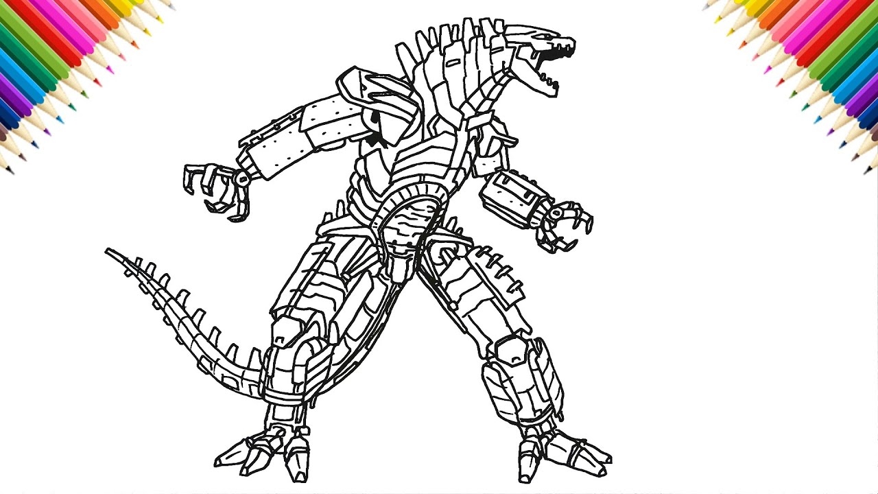 How To Draw Mechagodzilla Full Body YouTube