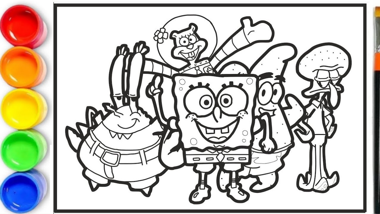 spongebob squarepants to color