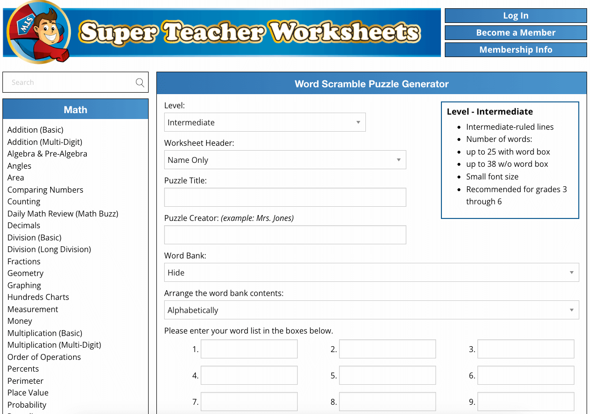 How To Make A Word Scramble Worksheet Worksheetzone Tutorial How To Make A Word Scramble Worksheet Worksheetzone Tutorial