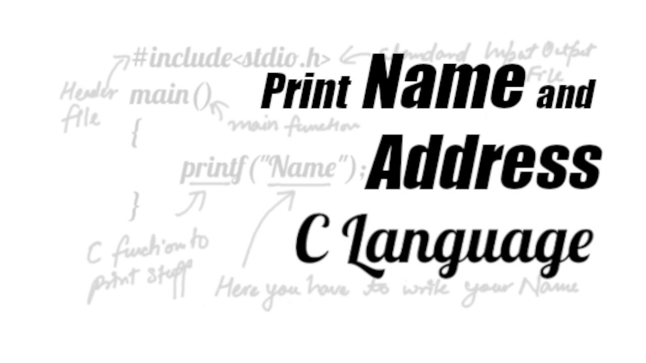 print a name