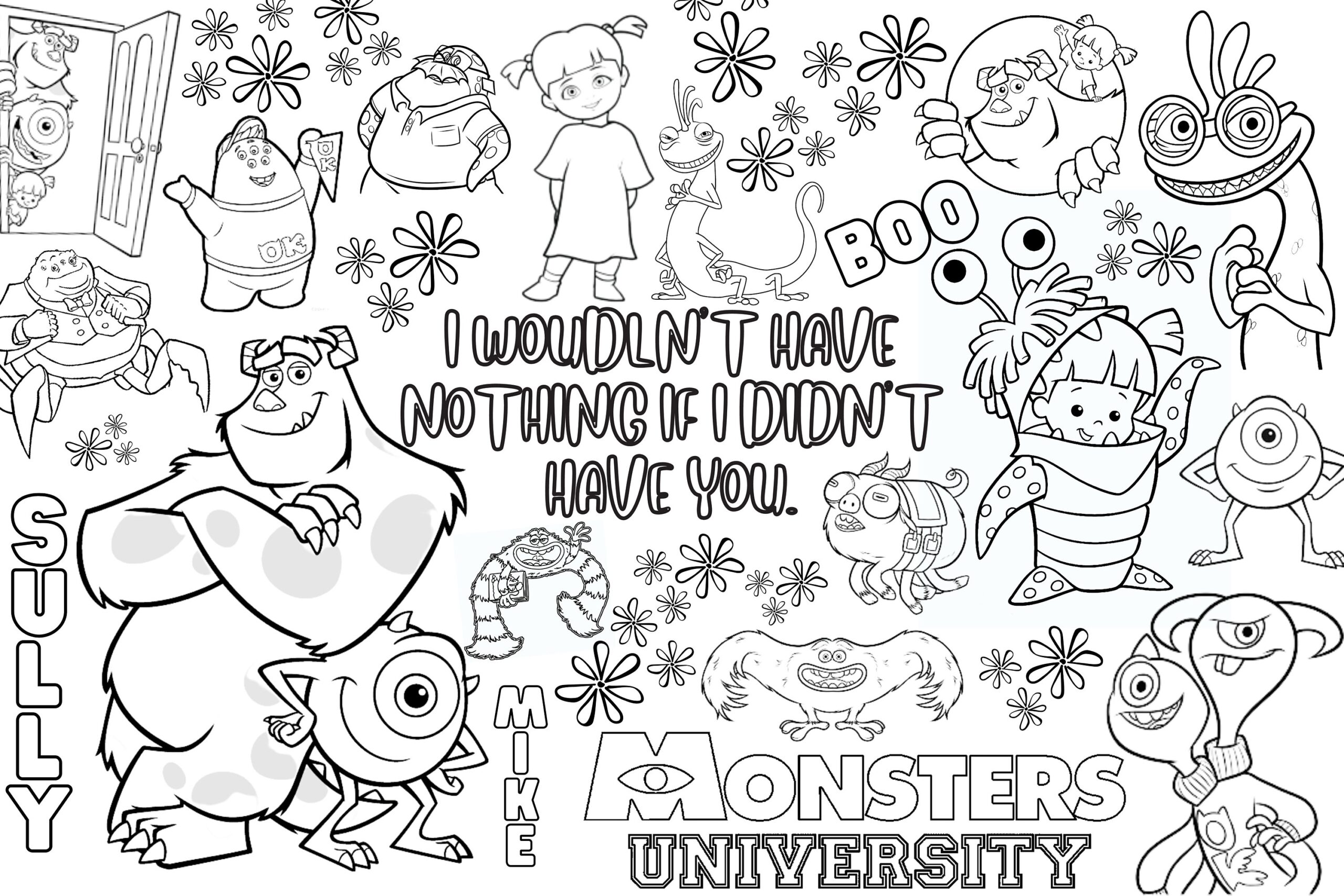 monsters inc coloring sheets monsters inc coloring sheets