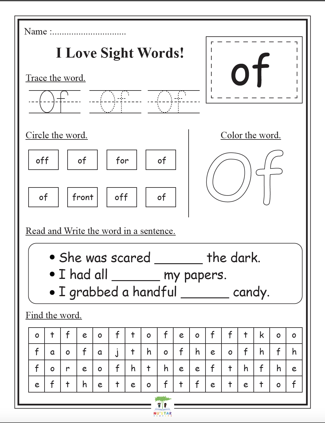 I Love Sight Words Workbook Made By Teachers