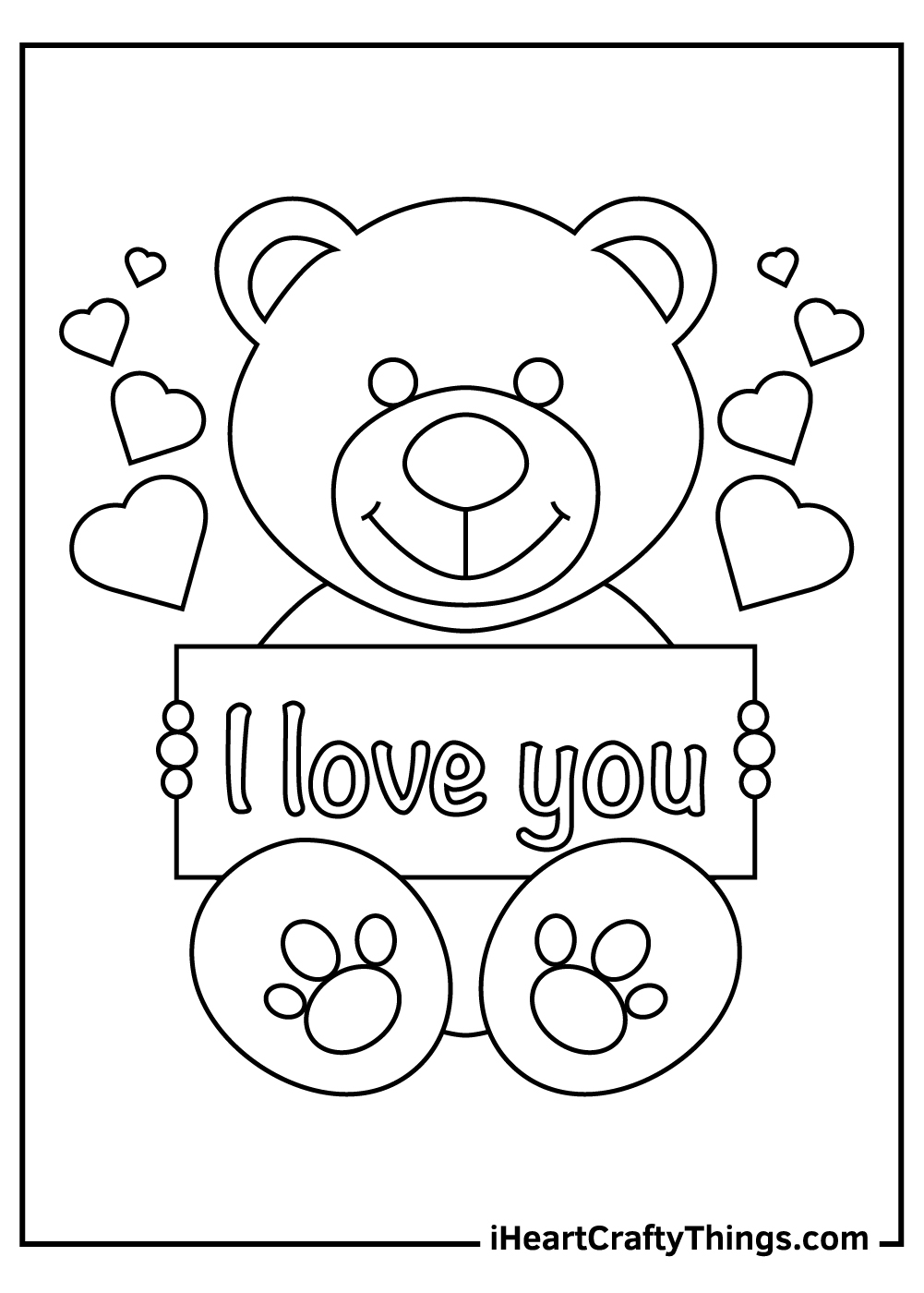 I Love You Coloring Pages 21 Free Printables 