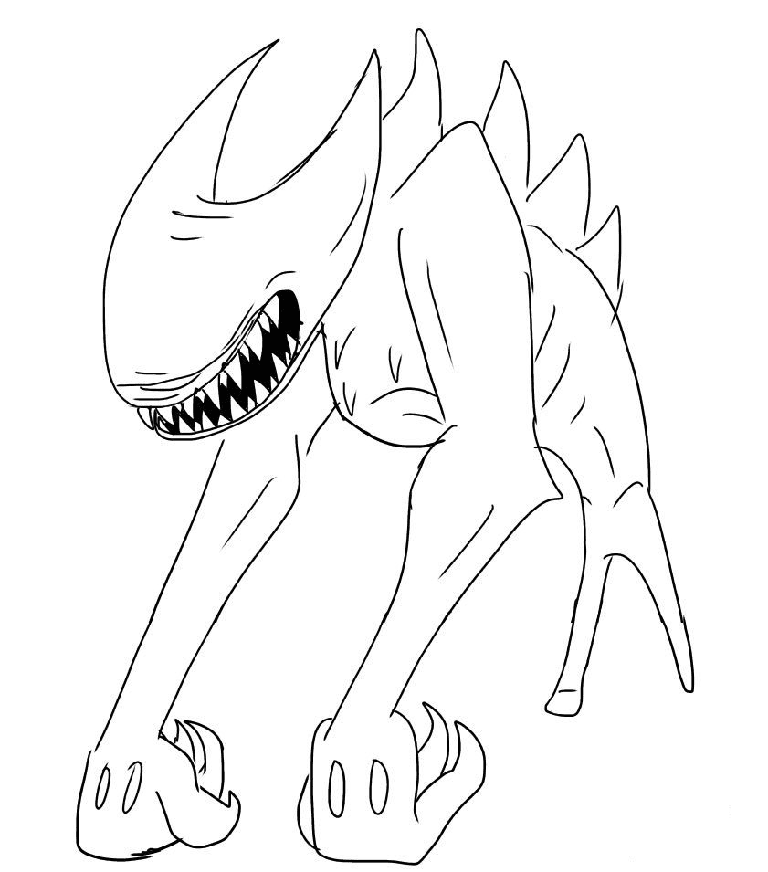 Ink Demon Bendy Coloring Pages Coloring
