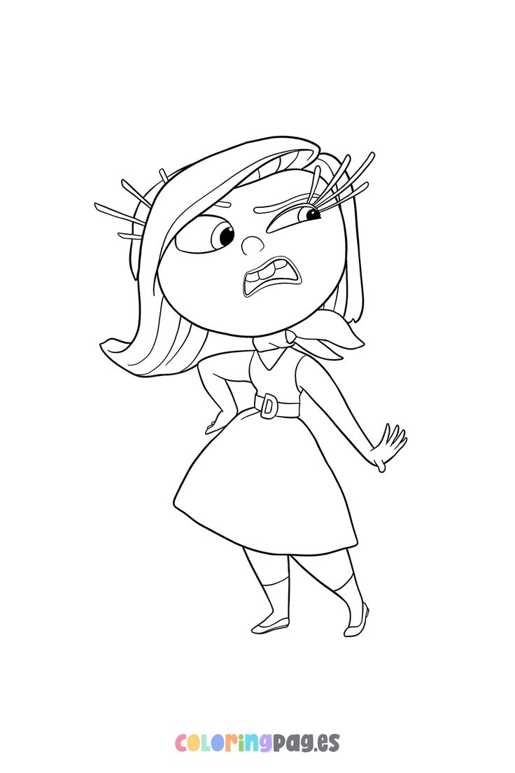 Inside Out Disgust Coloring Page