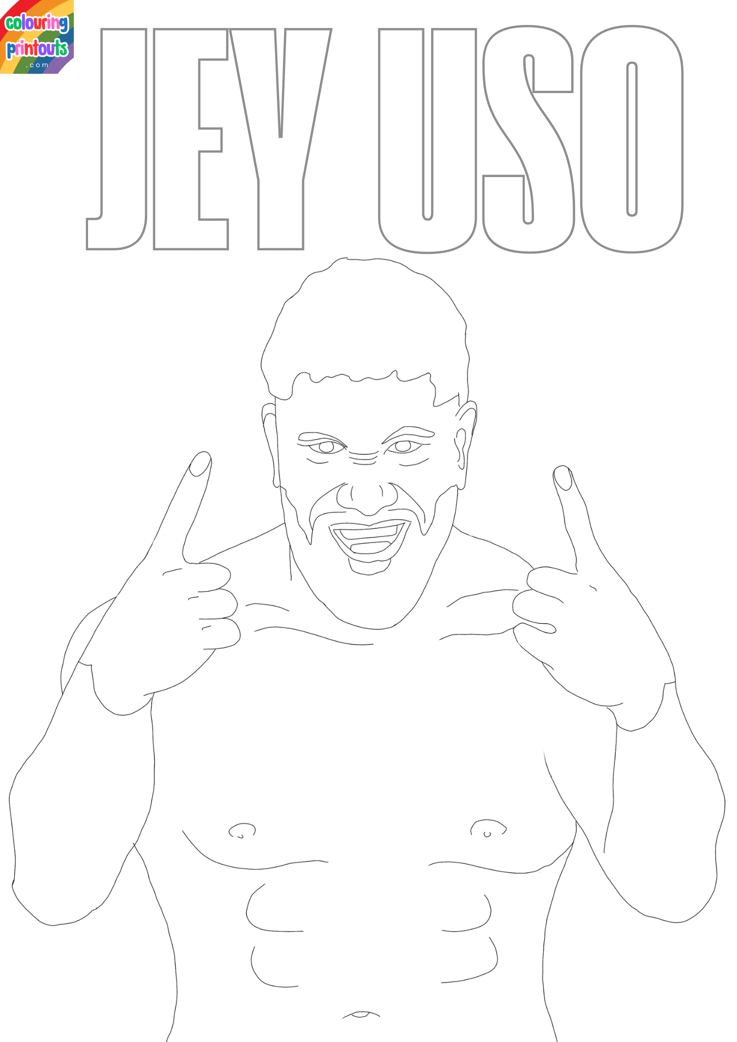 Jey Uso Coloring Pages Free Printables 