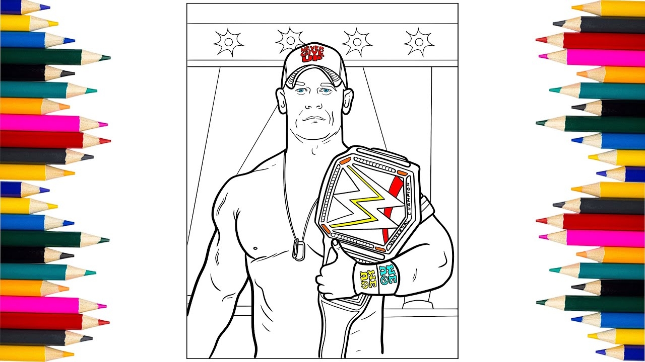 john cena coloring page