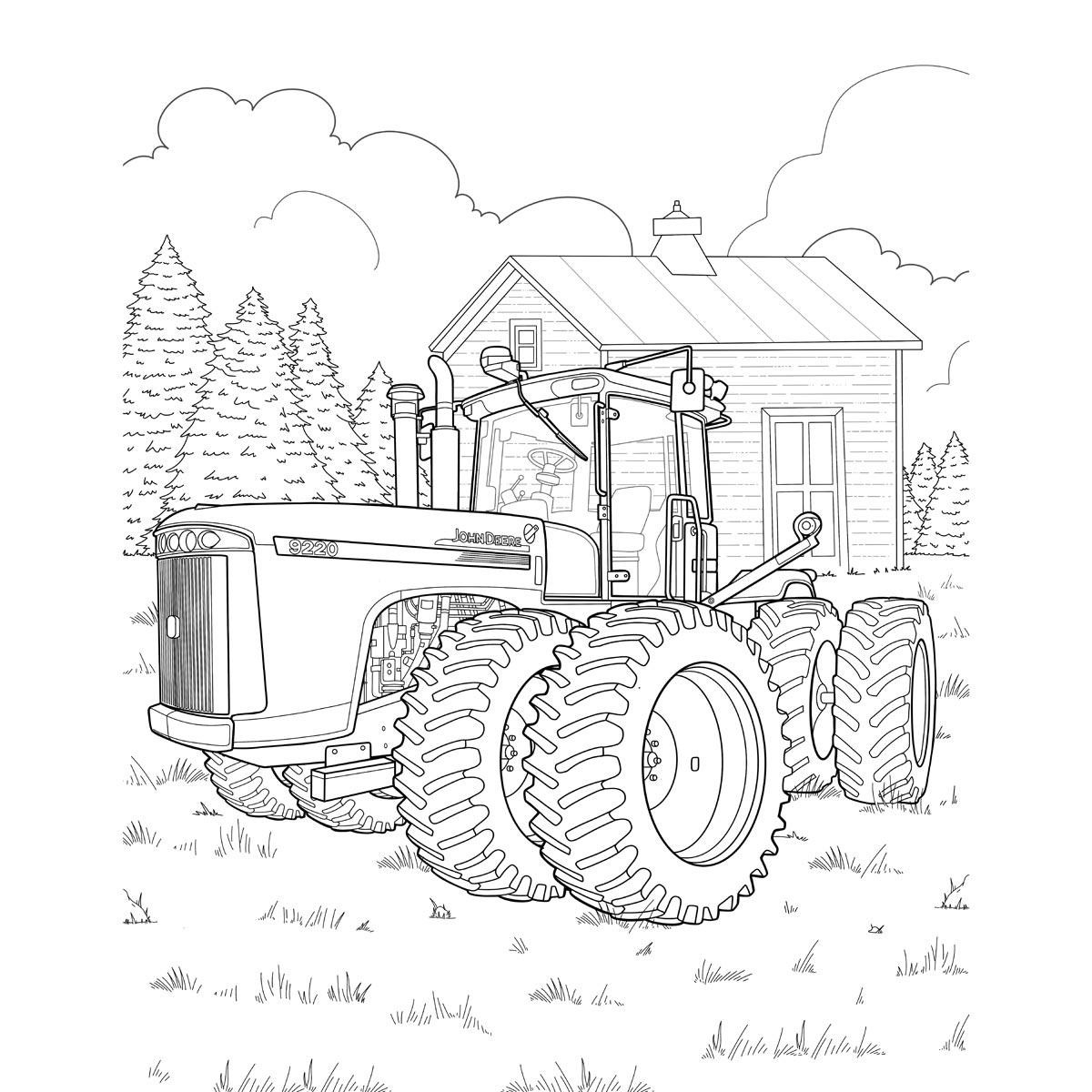 John Deere Coloring Book 36 Detailed Classic And Modern Tractors 9781642340990 EBay