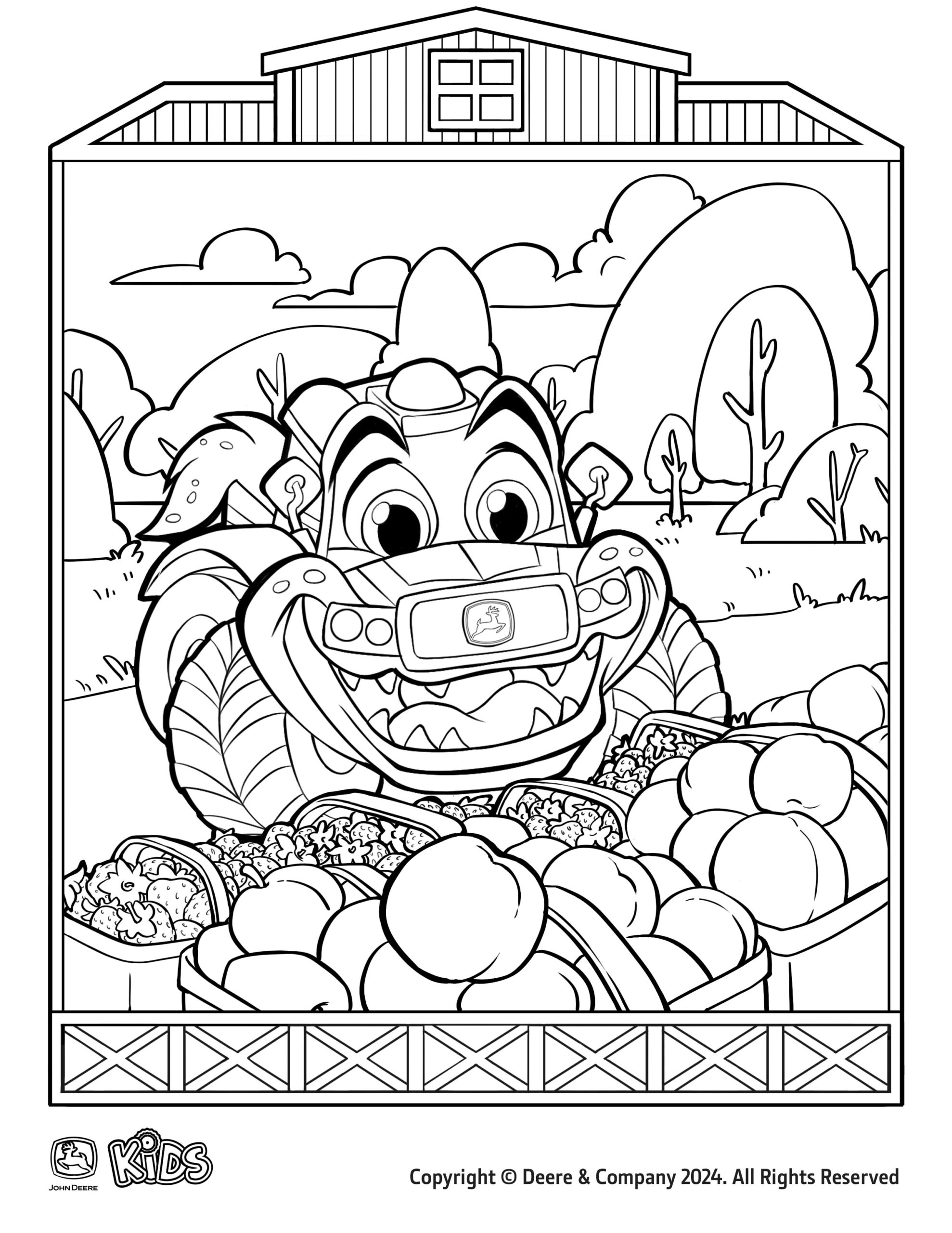 john deere coloring book pages
