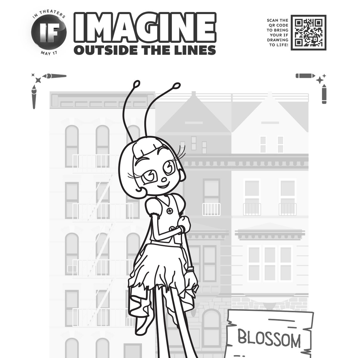 Johnkrasinski s Highly Anticipated IFmovie Opens May 17th We Have A Limited Supply Of IF Bookmarks And Posters From ParamountPics And Some Free Downloadable Create Your Own IF Activity Pages And Coloring Sheets 