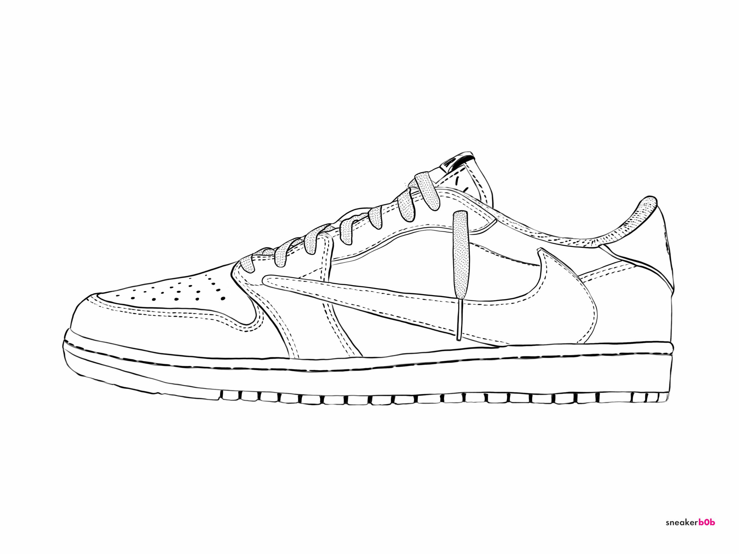 Jordan Coloring Jordan Drawing Outline Travis Scott Air Jordan Disegno Coloring Pages Disegno Nike Jordan