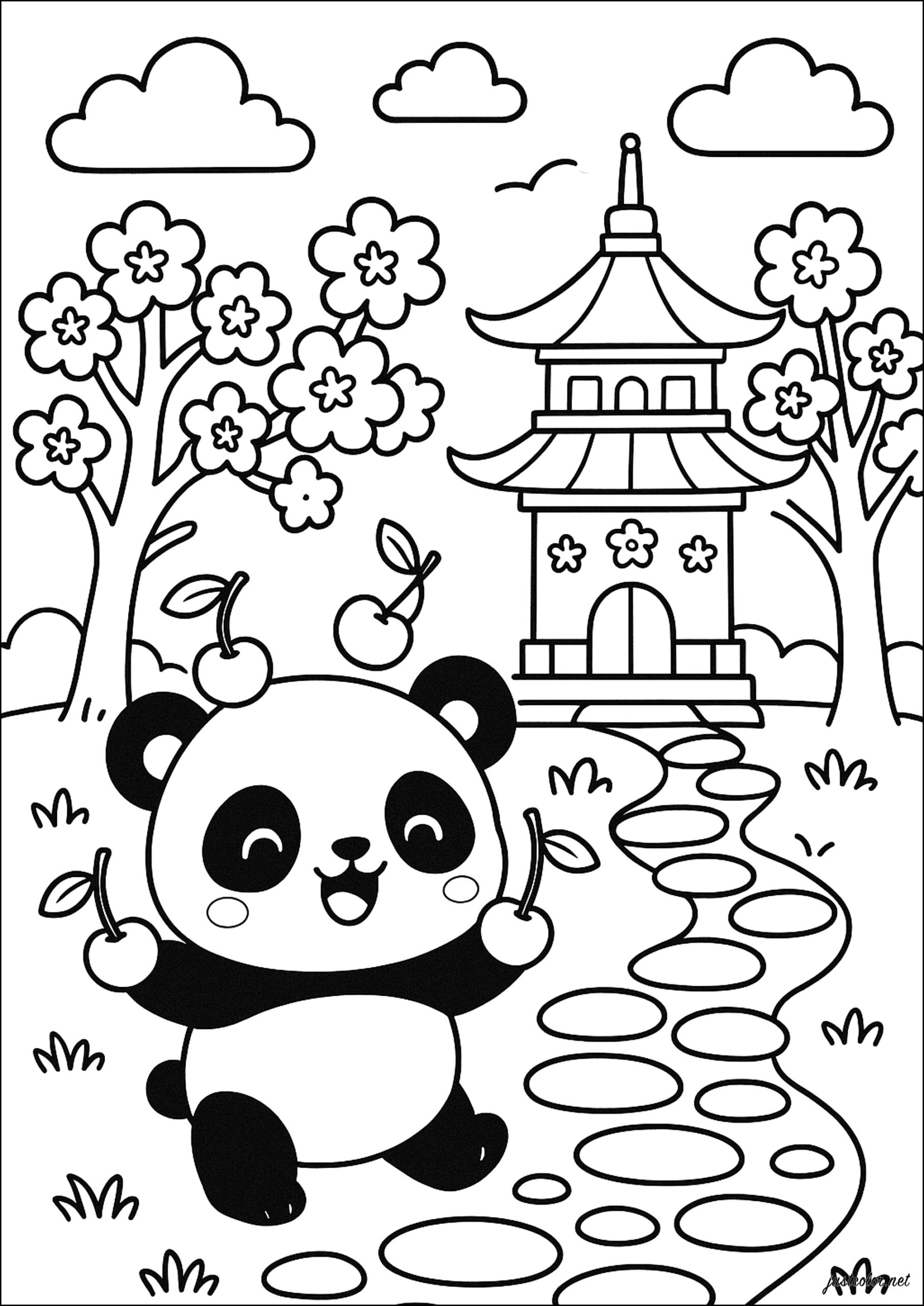 panda bear coloring pages printable