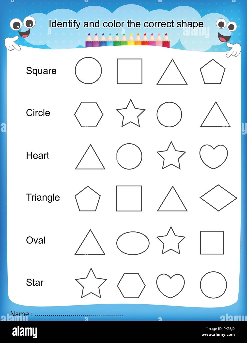 Kids Worksheet Hi res Stock Photography And Images Alamy