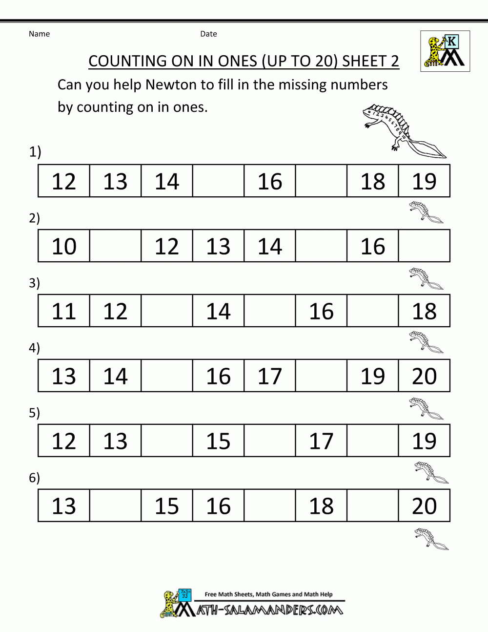 Kindergarten Counting Worksheets Sequencing To 25