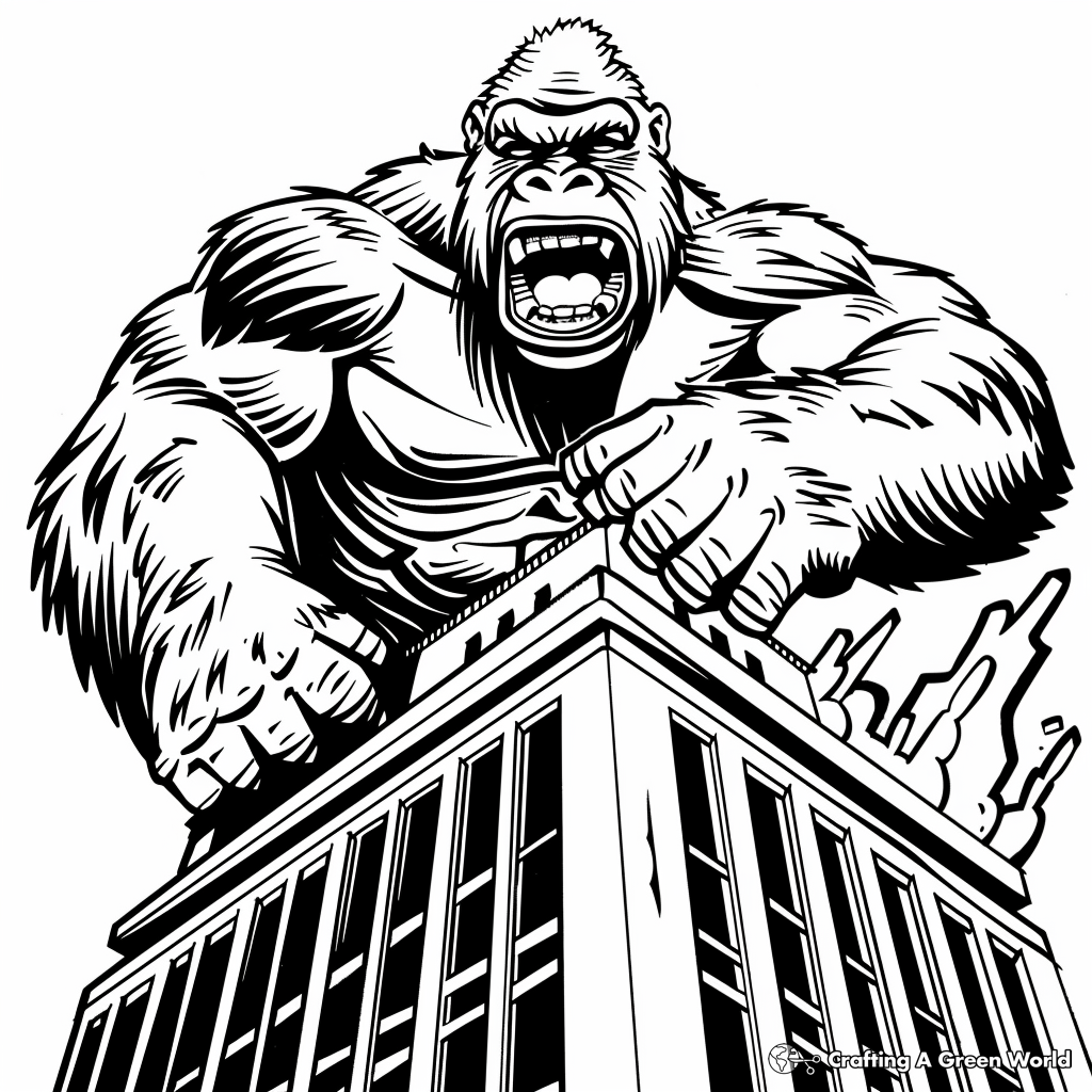 King Kong Coloring Pages Free Printable 