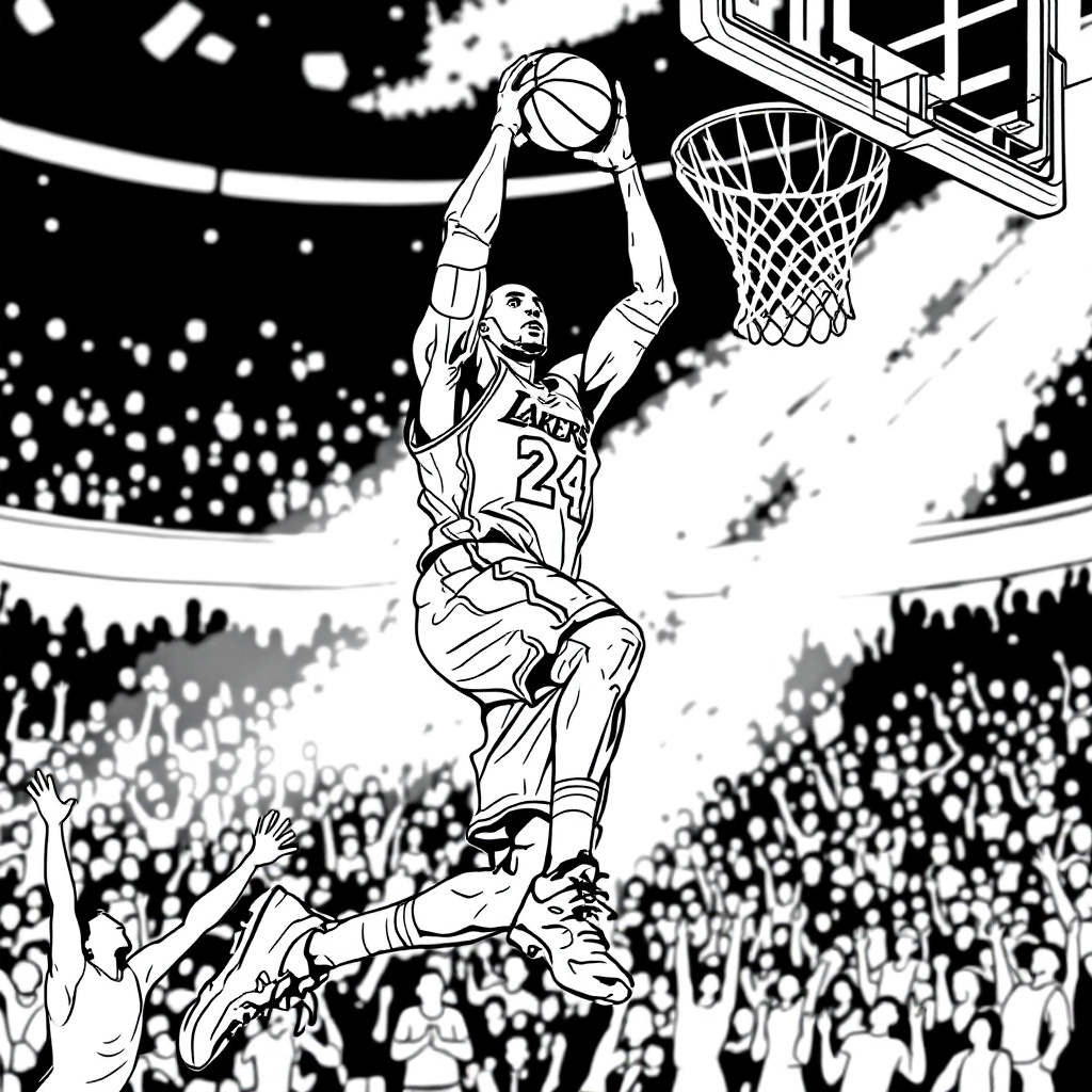 Kobe Bryant Free Coloring Pages