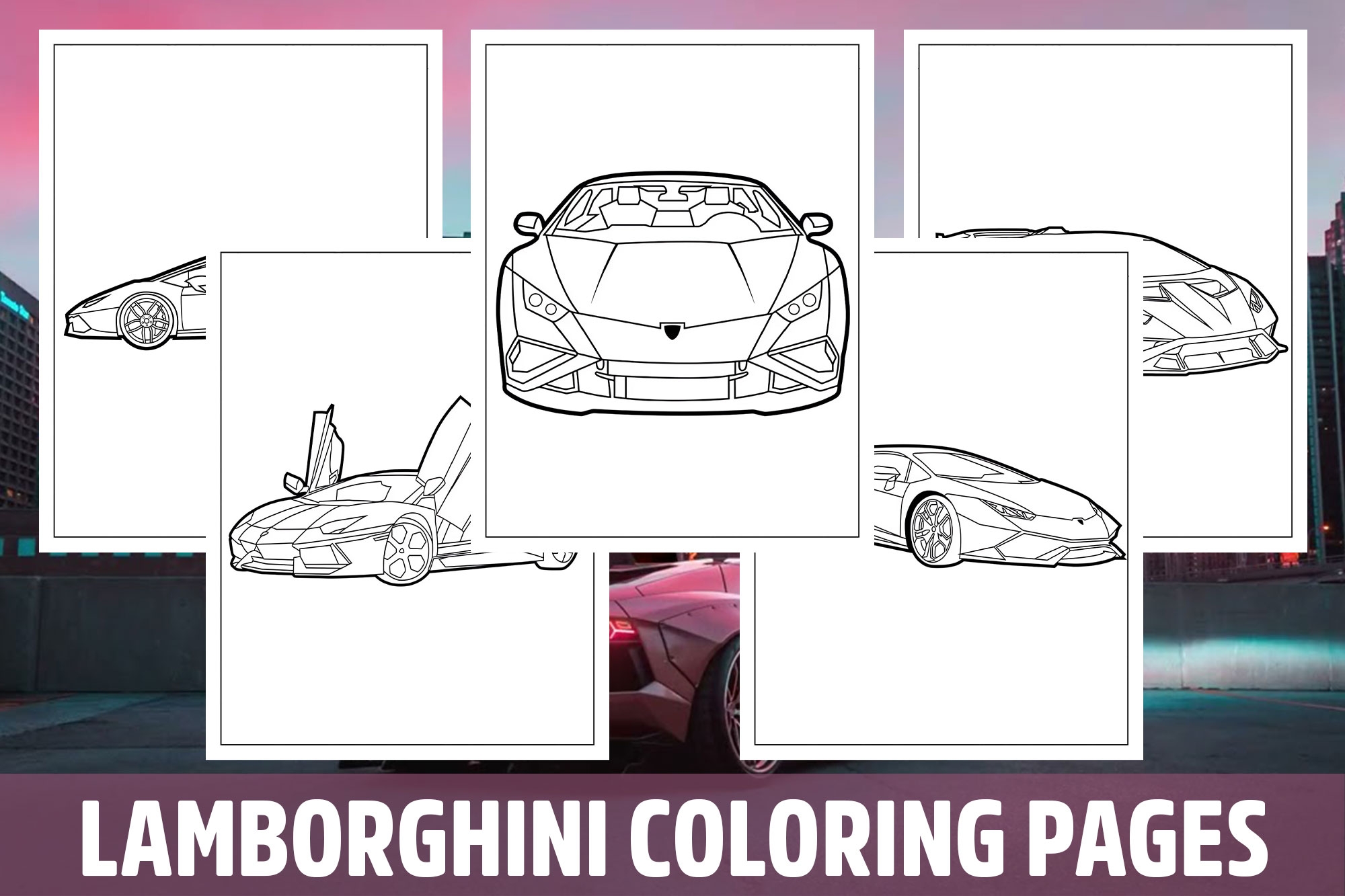 coloring pages of lamborghinis