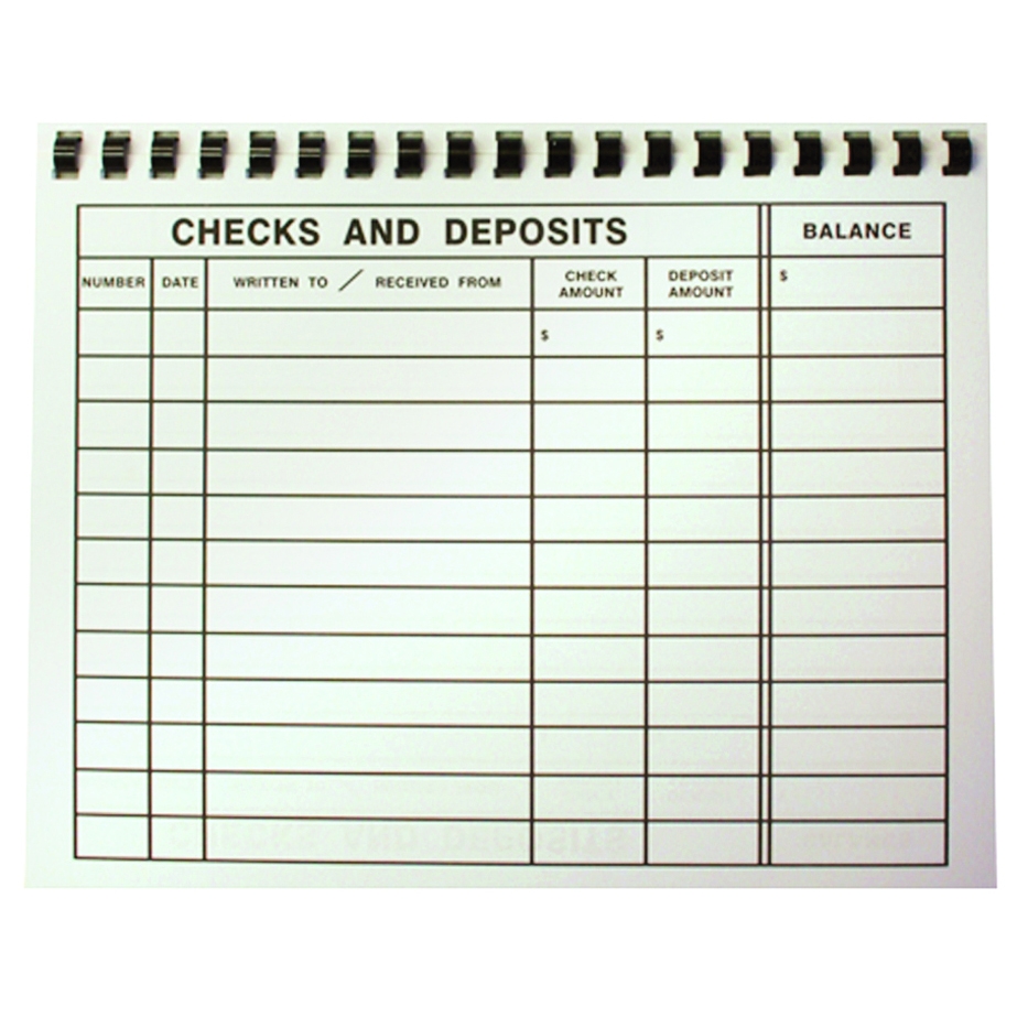 Large Print 8 X 11 Check Register Vision Forward