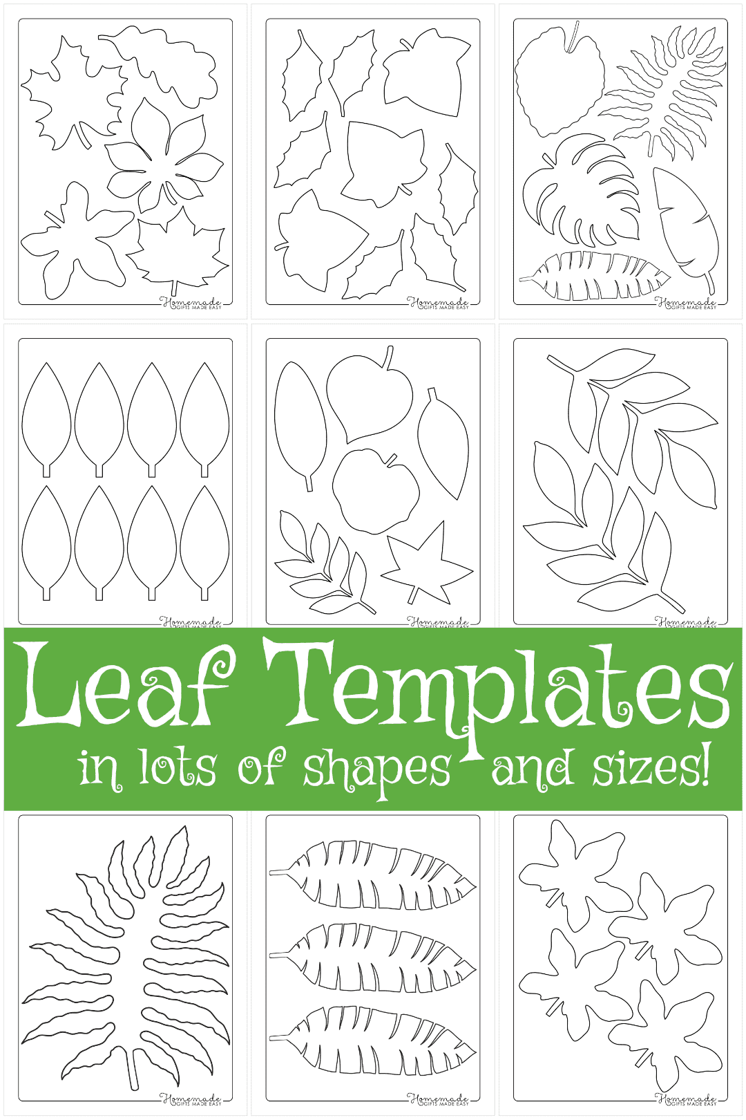 leaf pattern template printable
