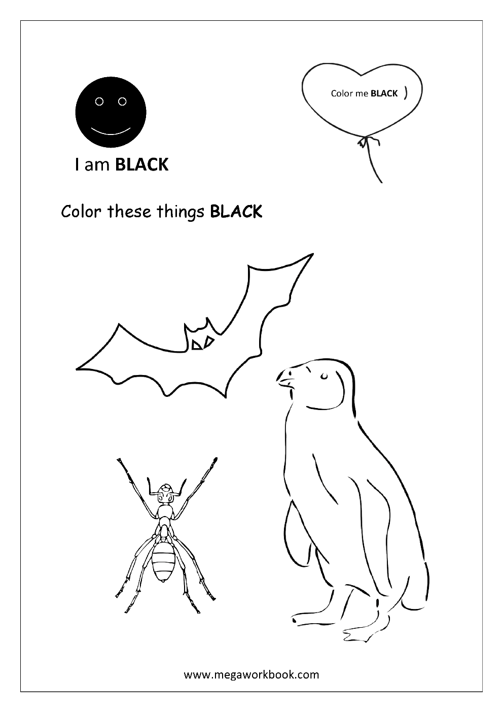 Learn Colors Red Coloring Pages Blue Coloring Pages Yellow Coloring Pages Green Coloring Pages Black White Brown Gray Purple Orange Pink Colors Coloring Pages MegaWorkbook