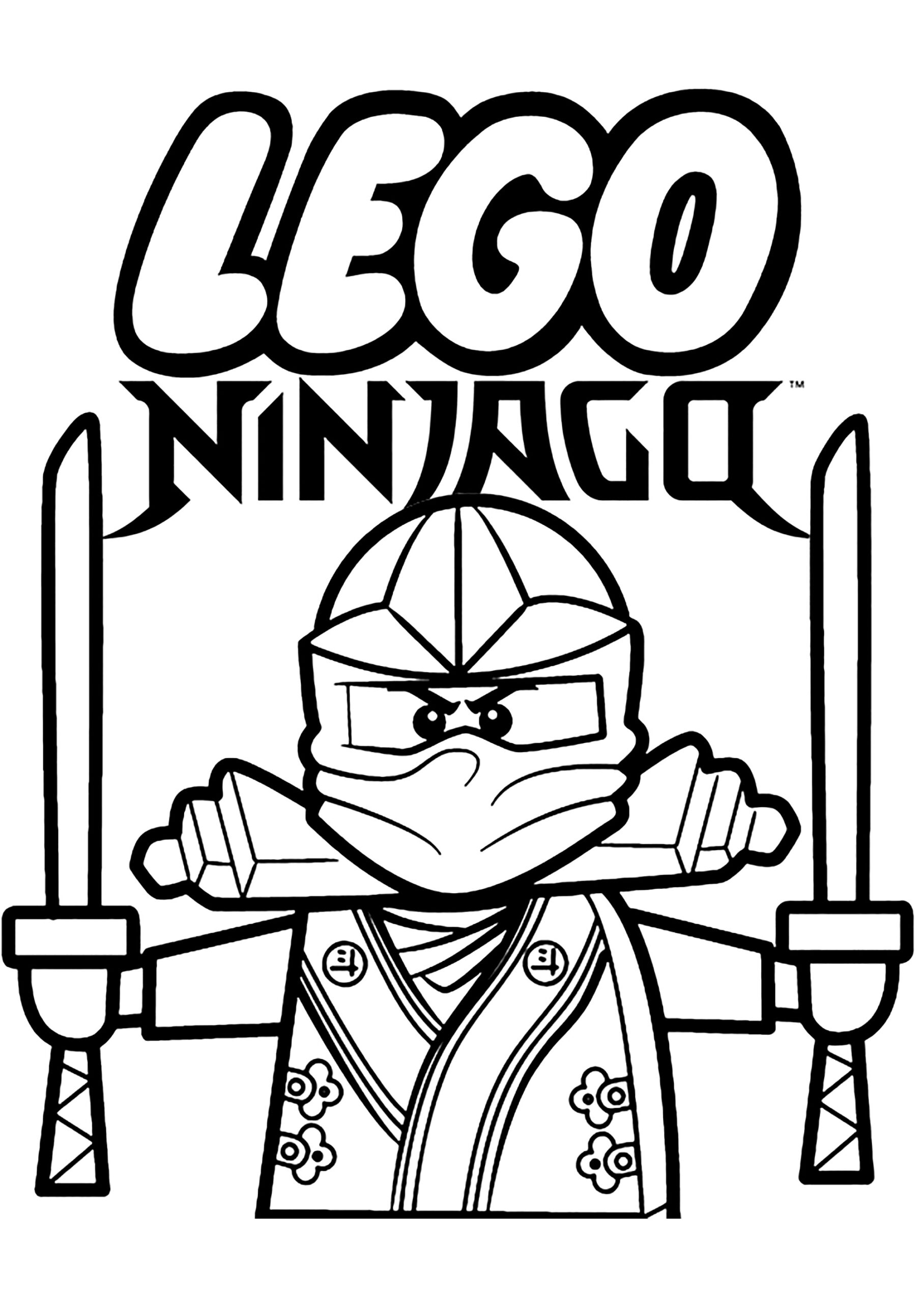 Lego Ninjago Character With Two Katanas Ninjago Coloring Pages