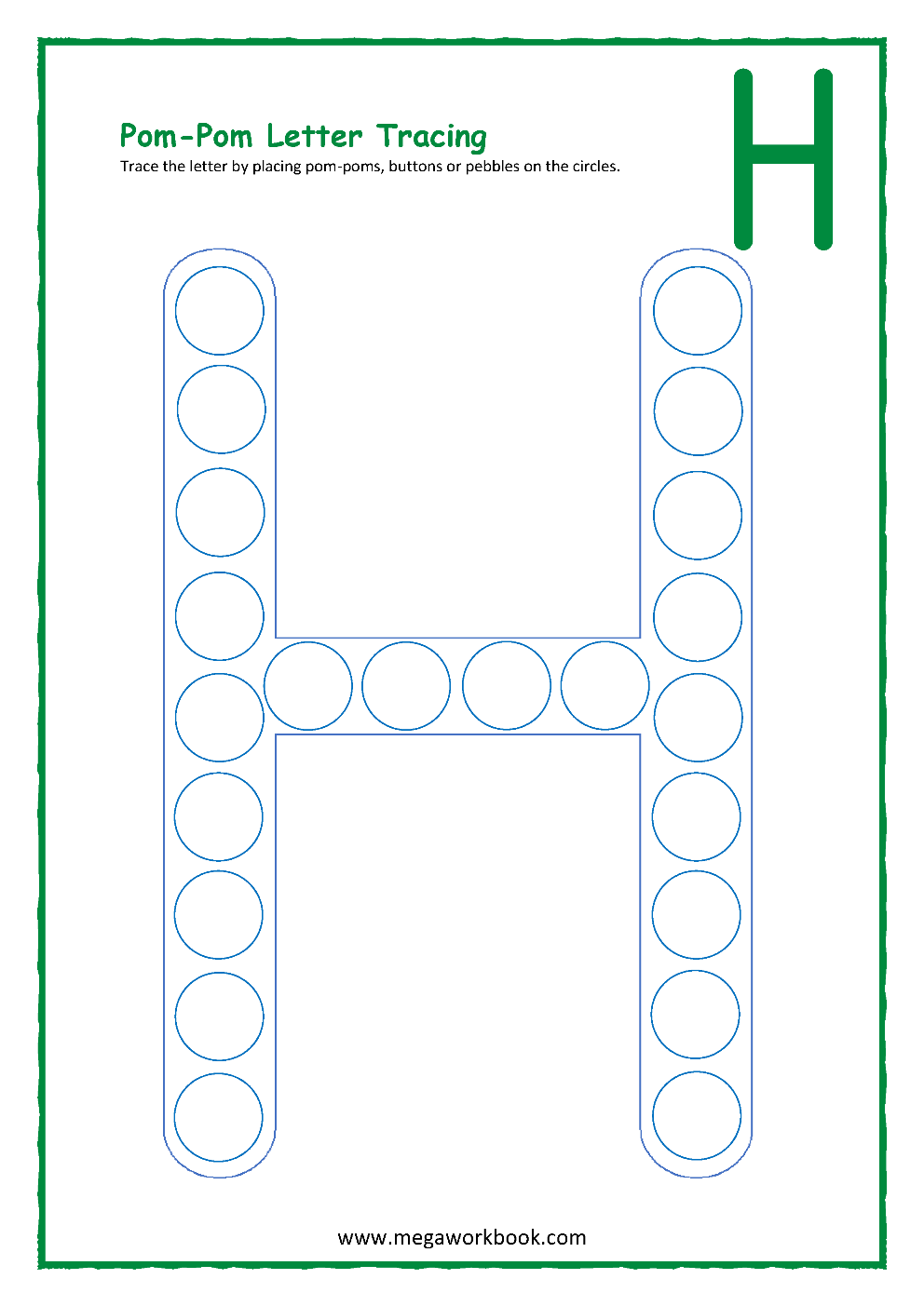Letter H Activities Letter H Worksheets Letter H Crafts For Preschoolers Letter H Printables MegaWorkbook