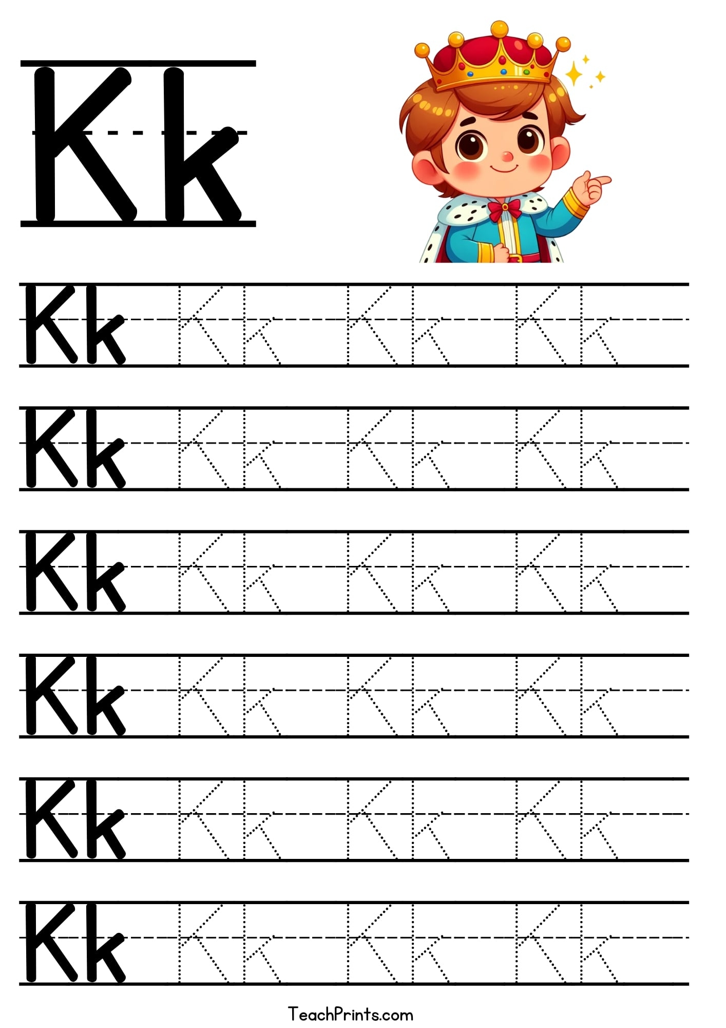 letter tracing k