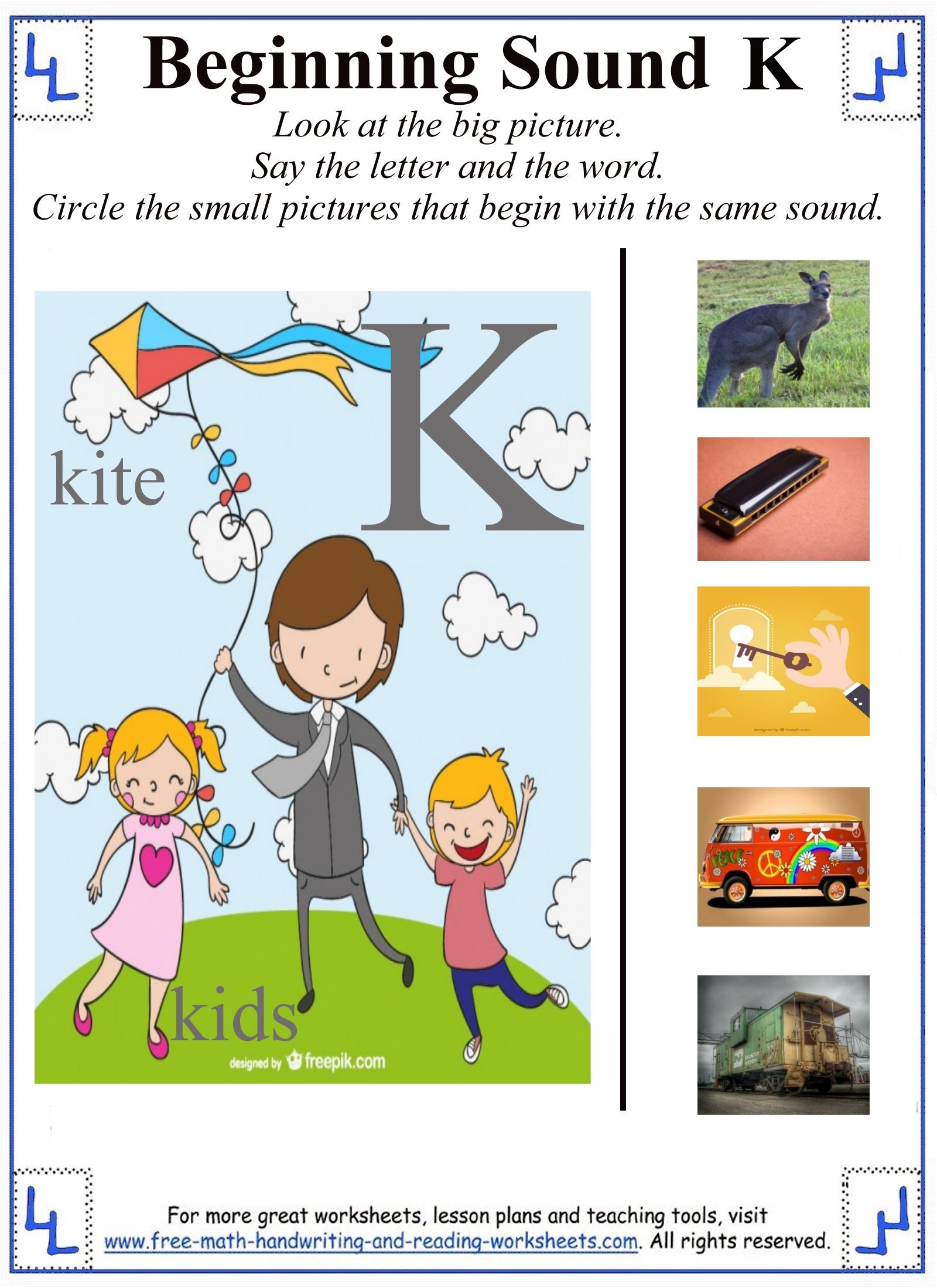 letter k preschool worksheet