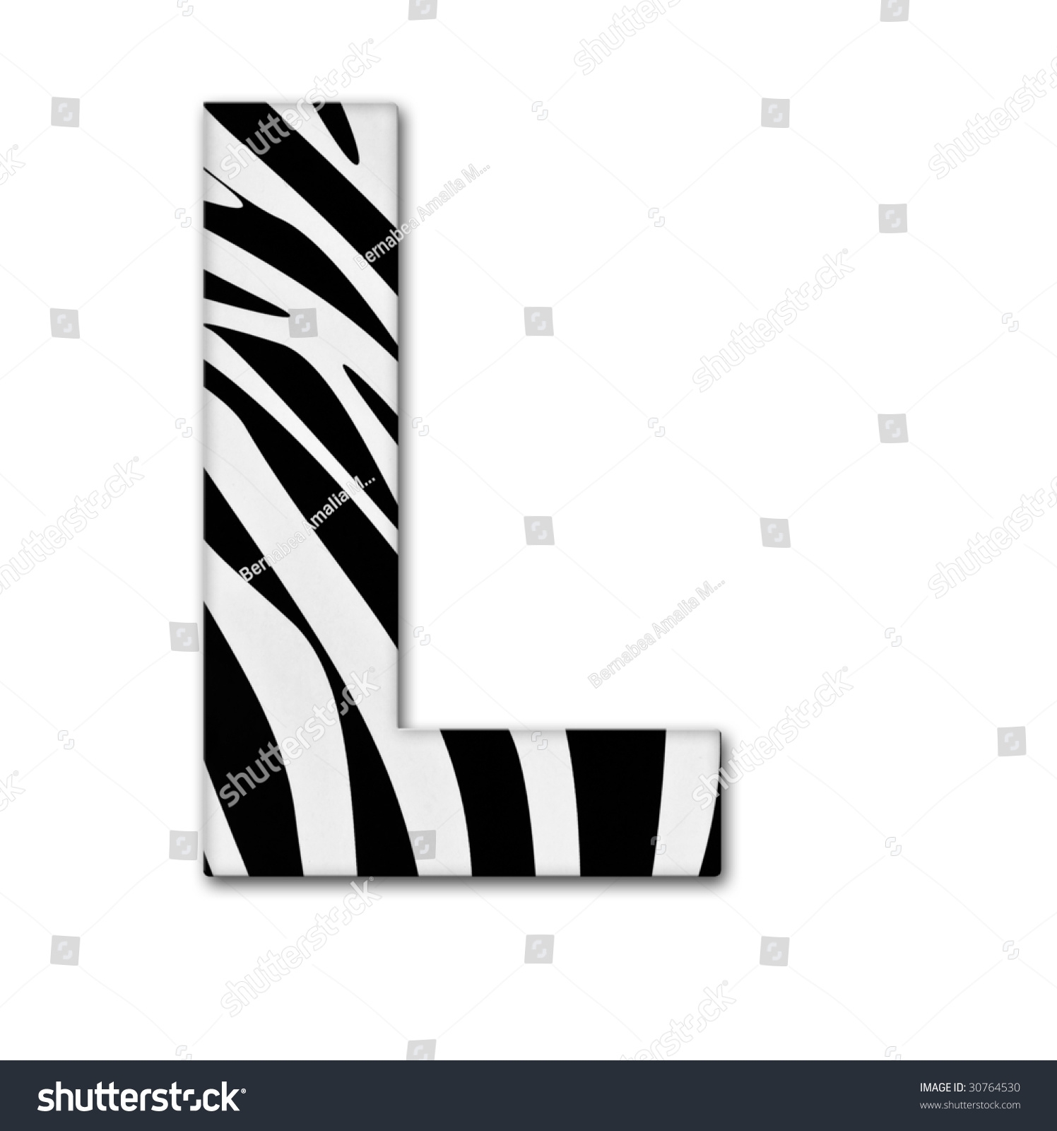 Letter L Alphabet Made Animal Print Stock Photo 30764530 Shutterstock