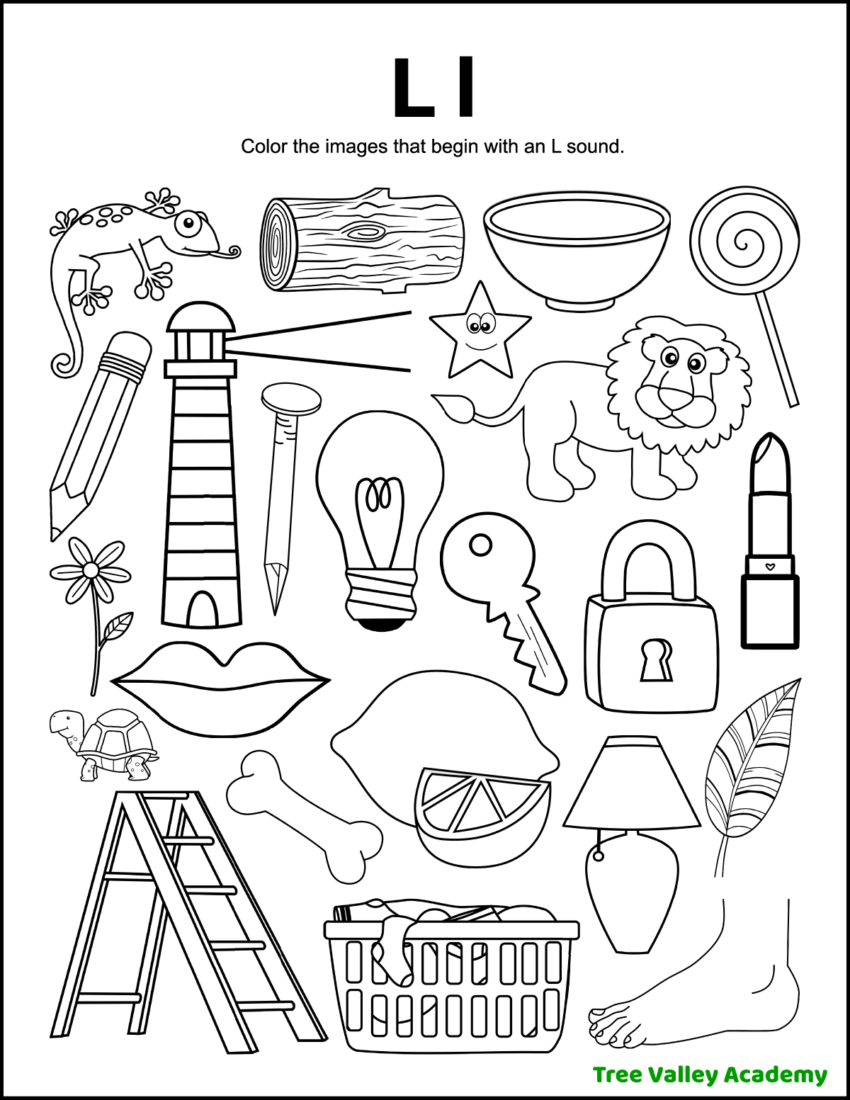 letter l worksheets for preschoolers
