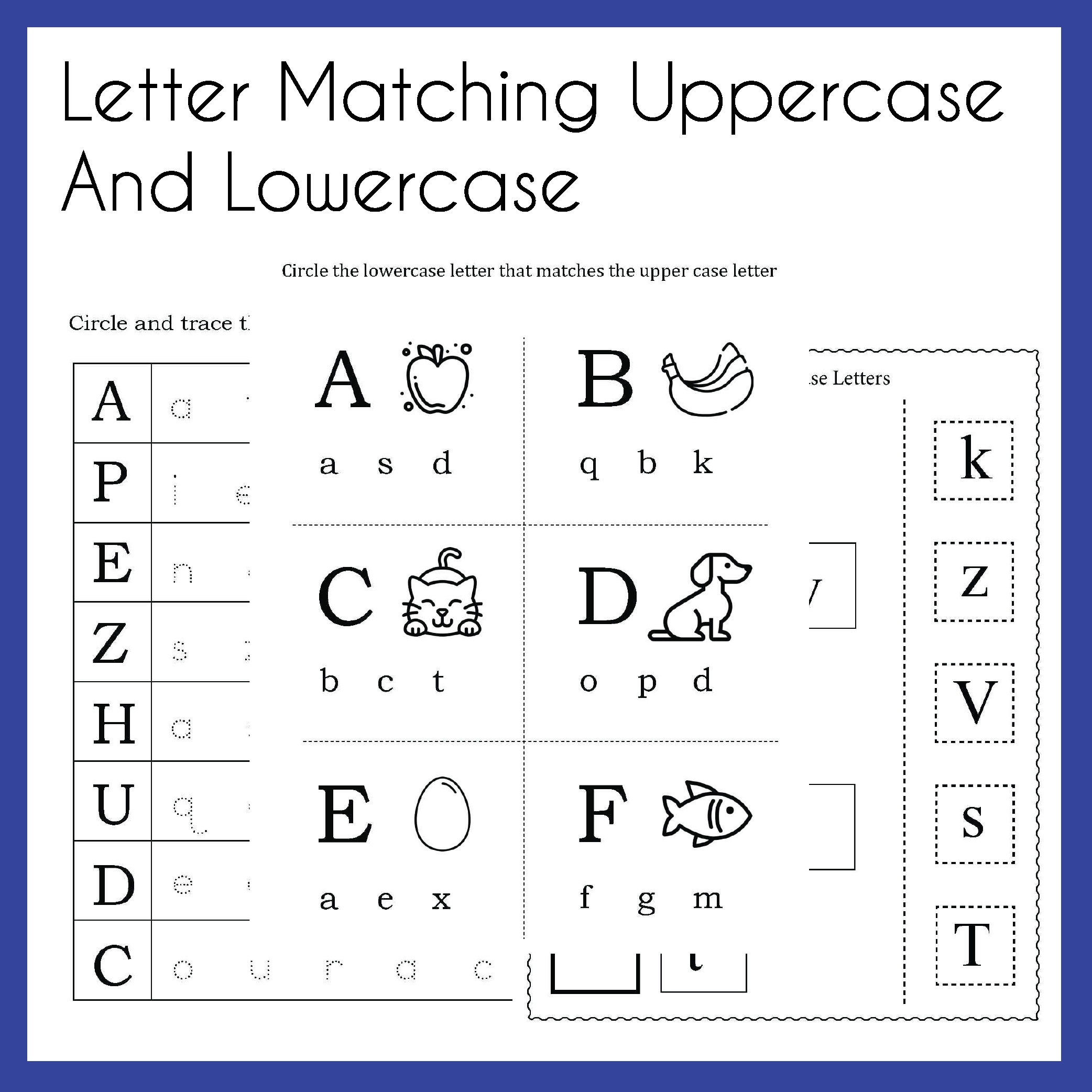 Letter Matching Uppercase And Lowercase Worksheets printable PDF Download Grade Levels Prek K Homeschool Etsy Letter Matching Uppercase And Lowercase Worksheets printable PDF Download Grade Levels Prek K Homeschool Etsy