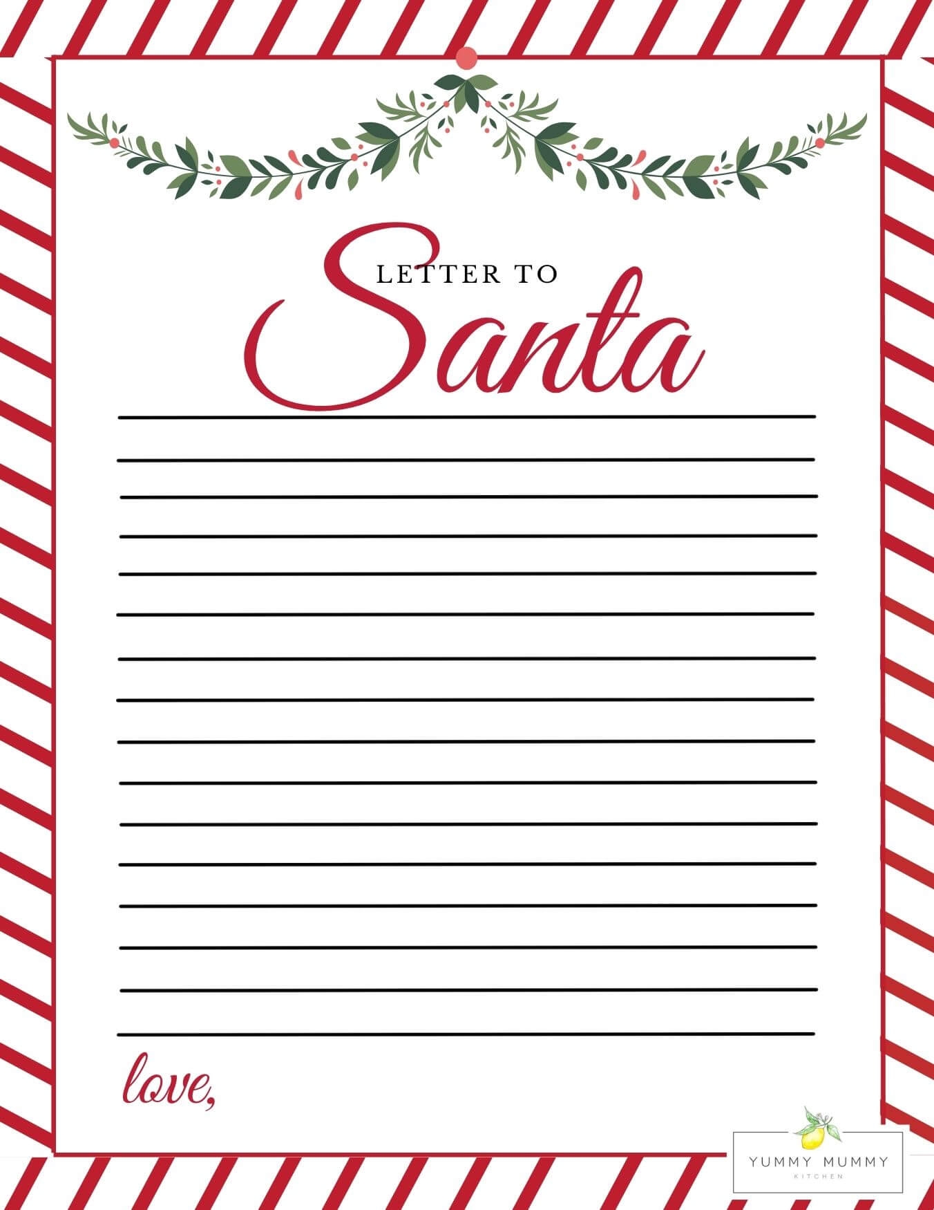 Letter To Santa Template Free Printable Dear Santa Letters