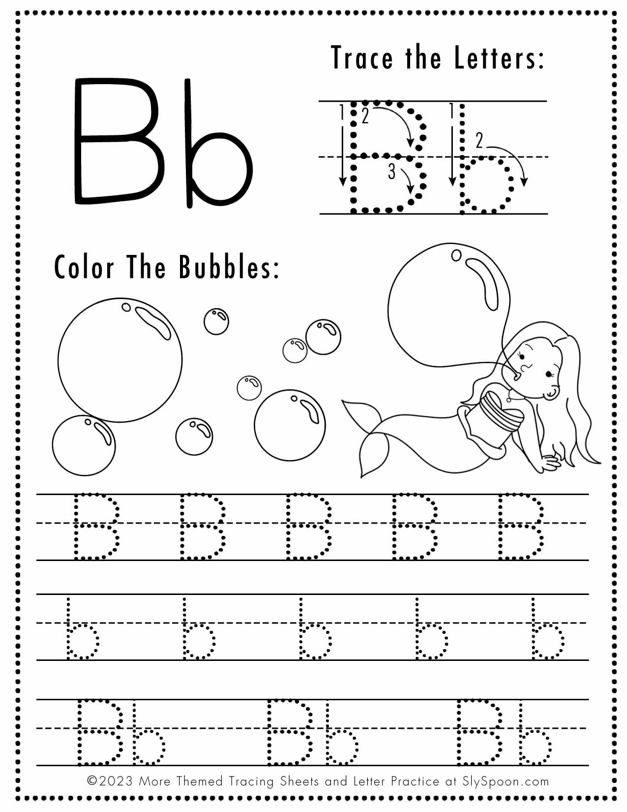 color tracing worksheets