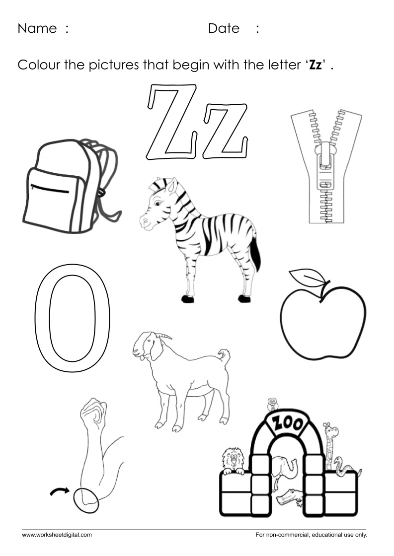 letter z worksheets