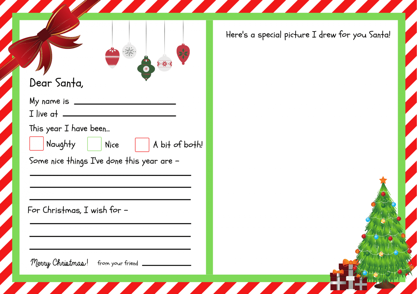 free printable dear santa