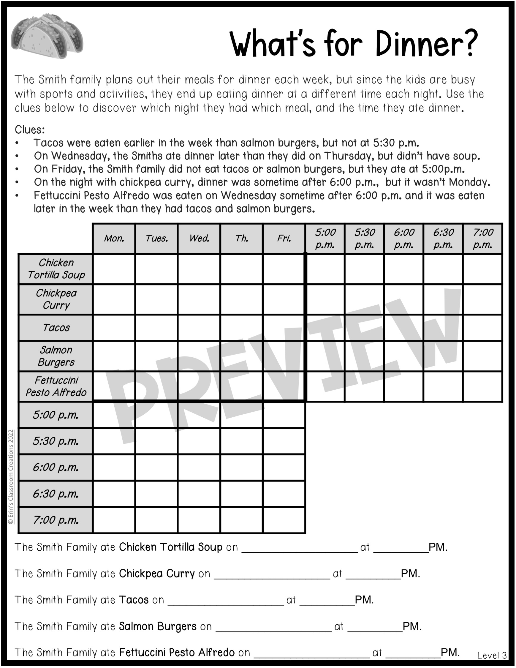 Level 3 Logic Puzzles Made By Teachers Level 3 Logic Puzzles Made By Teachers