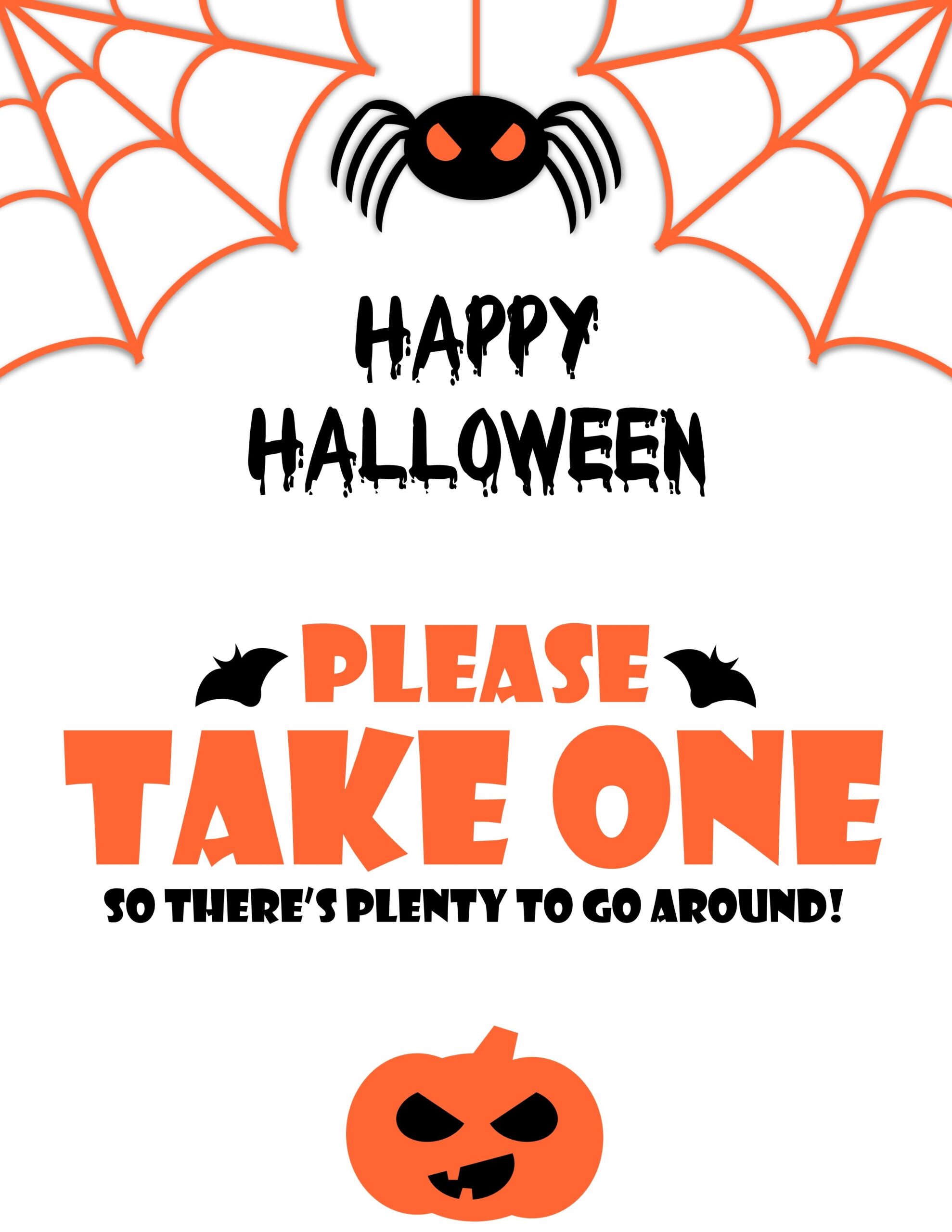 printable happy halloween sign