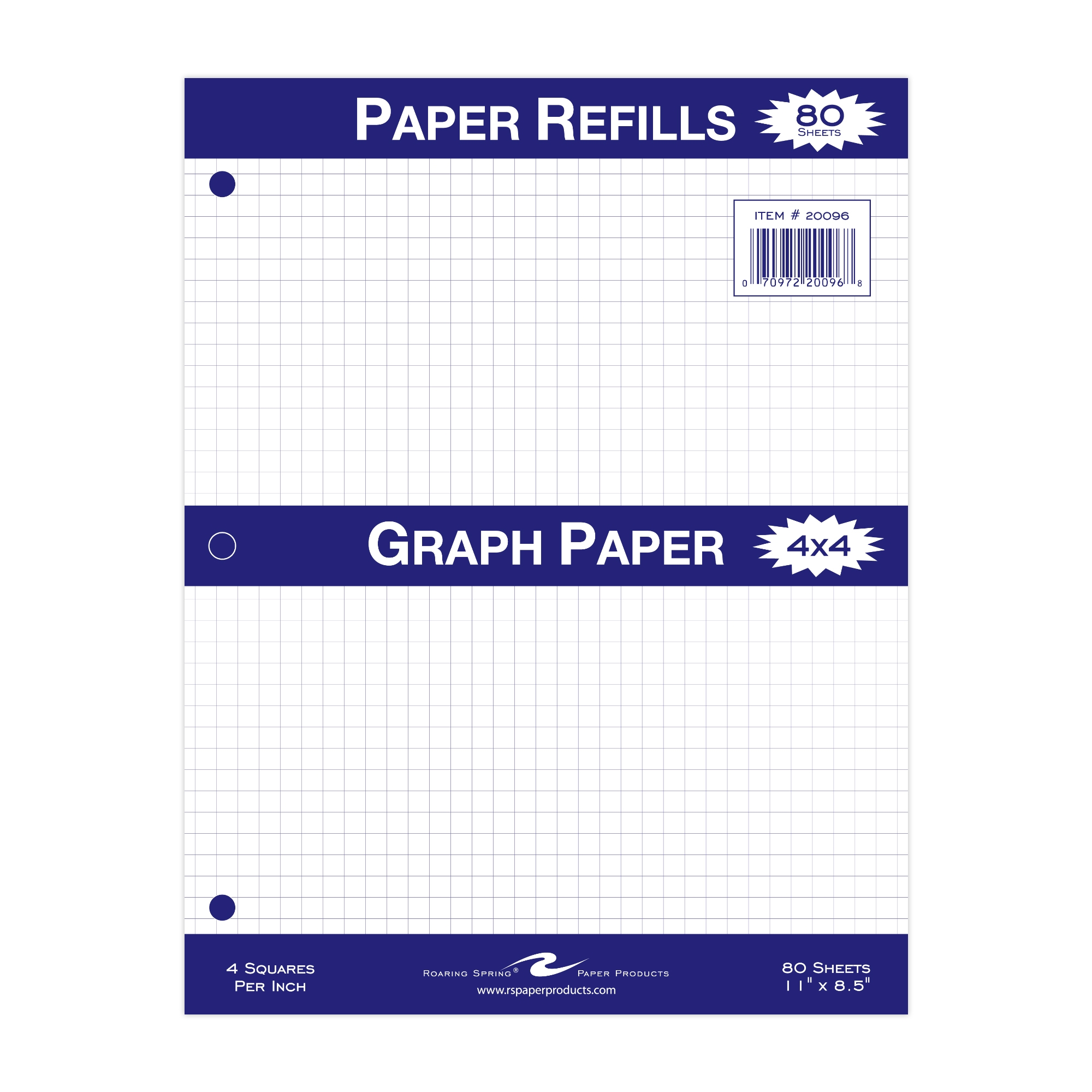 Loose Leaf Filler Paper 4x4 Graph Ruled 11 X 8 5 80 Sheets Roaring Spring Paper Products Loose Leaf Filler Paper 4x4 Graph Ruled 11 X 8 5 80 Sheets Roaring Spring Paper Products