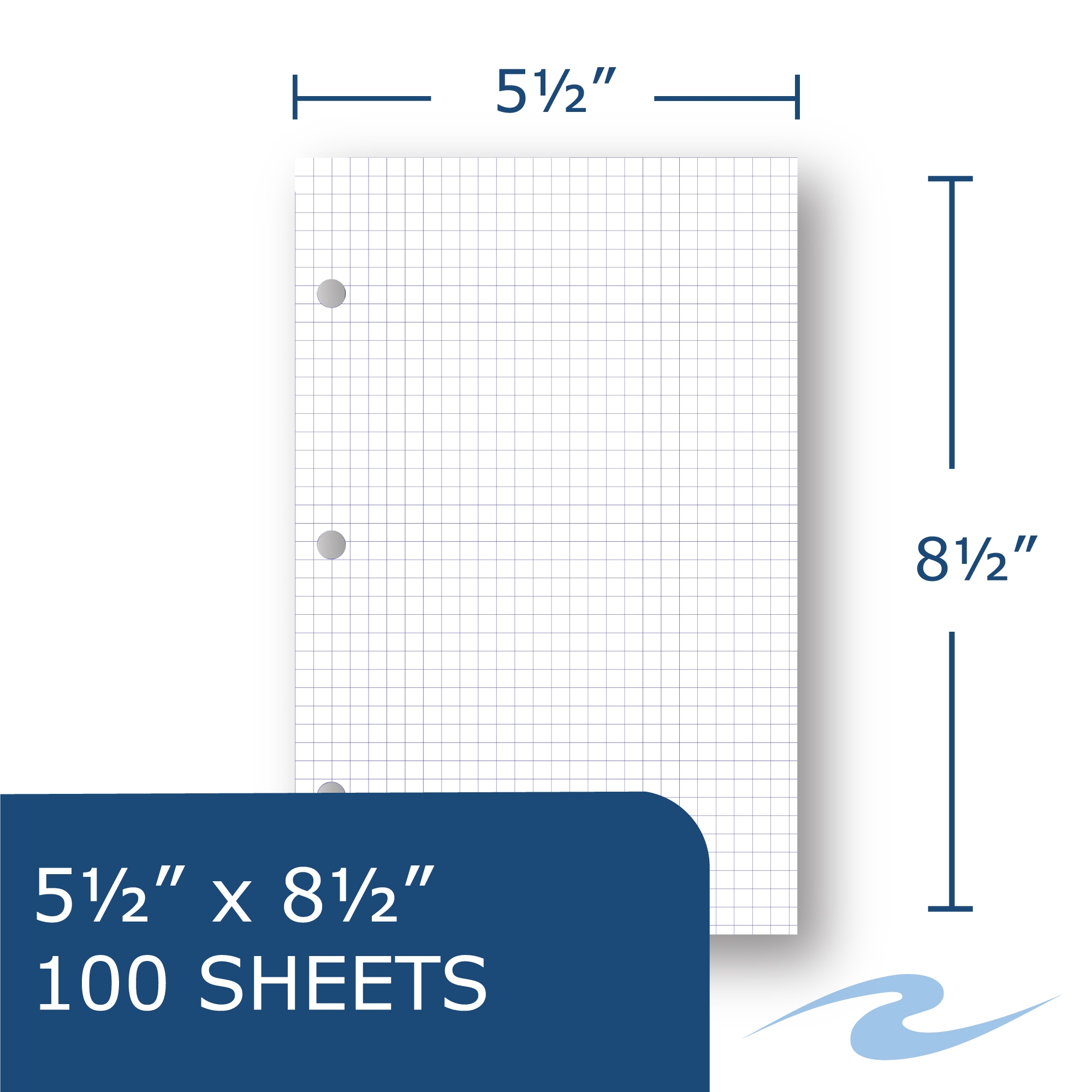 Loose Leaf Paper 5x5 Graph Ruled 3 Hole Punched 11 X 8 5 100 Sheets Roaring Spring Paper Products Loose Leaf Paper 5x5 Graph Ruled 3 Hole Punched 11 X 8 5 100 Sheets Roaring Spring Paper Products