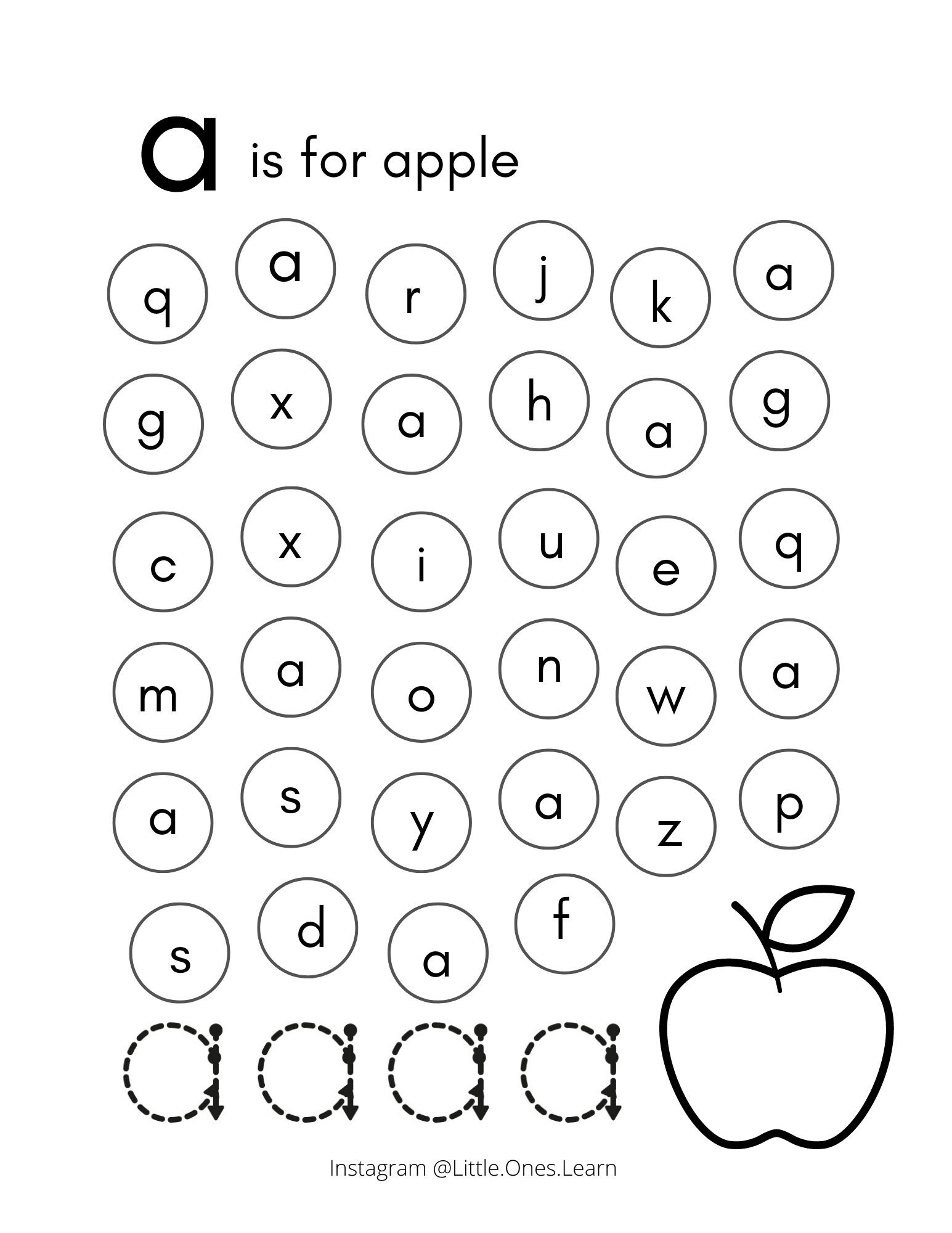 Lowercase Alphabet Number Search And Find Dot Marker Printable Abc Activity Number Activity Worksheet Etsy