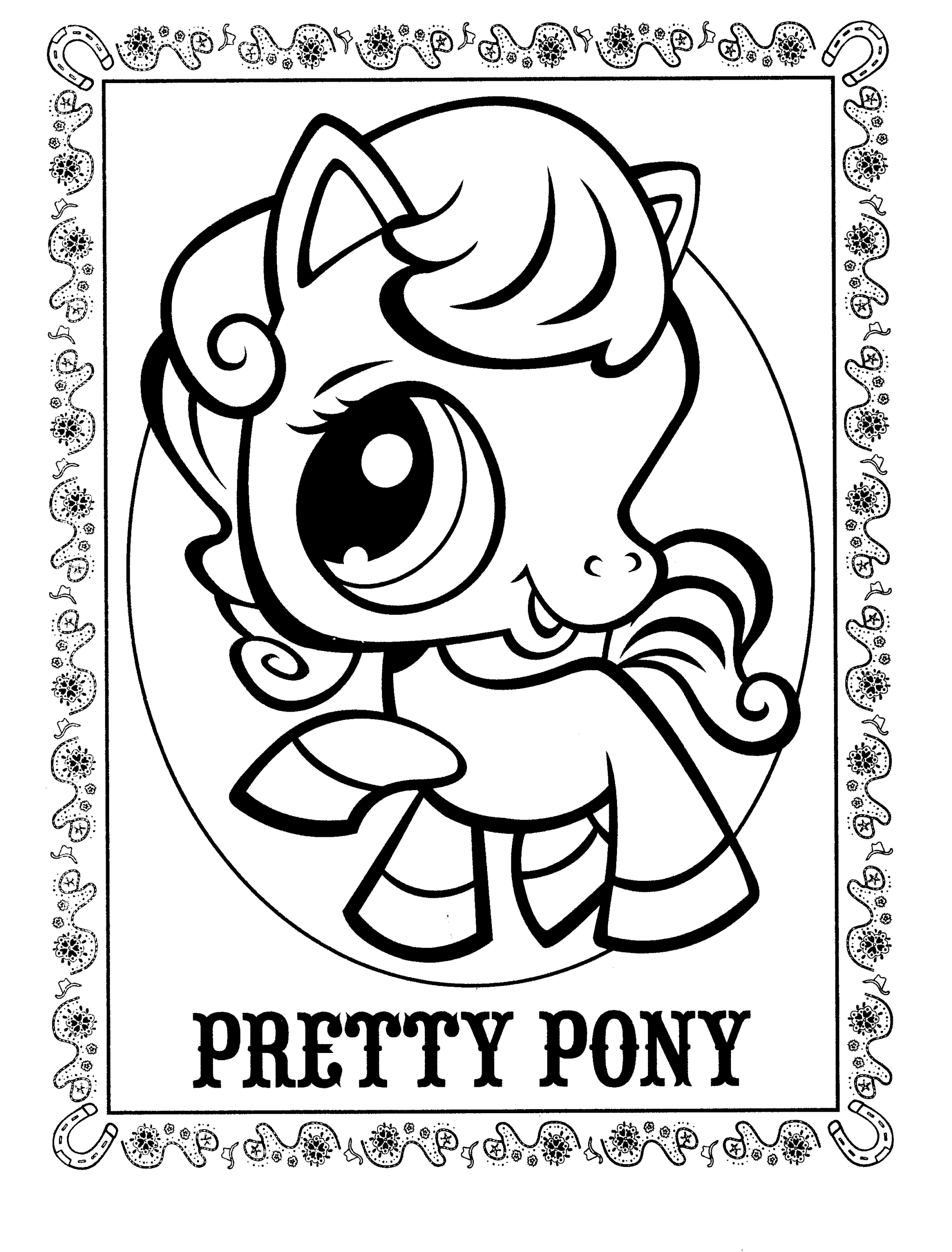  LPS Horse Coloring Pages Littlest Brainrot