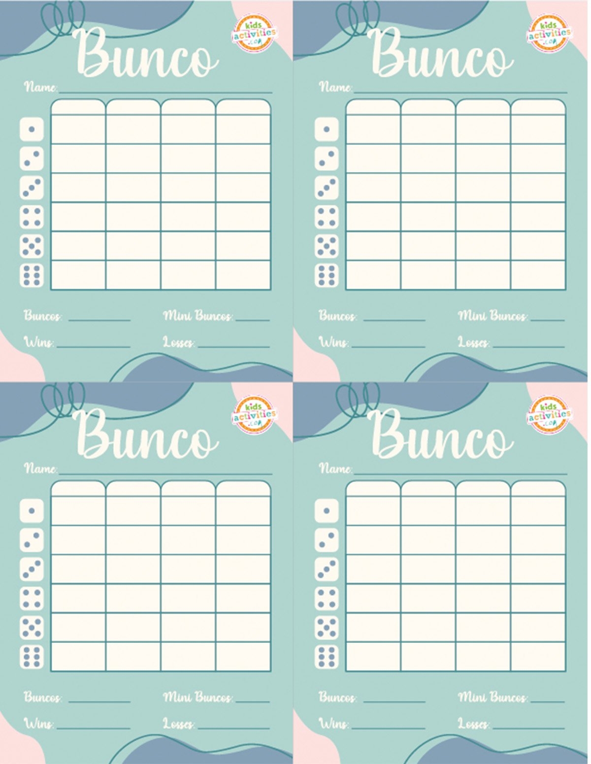Make A Bunco Party Box With Free Printable Bunco Score Sheets Kids Activities Blog Make A Bunco Party Box With Free Printable Bunco Score Sheets Kids Activities Blog