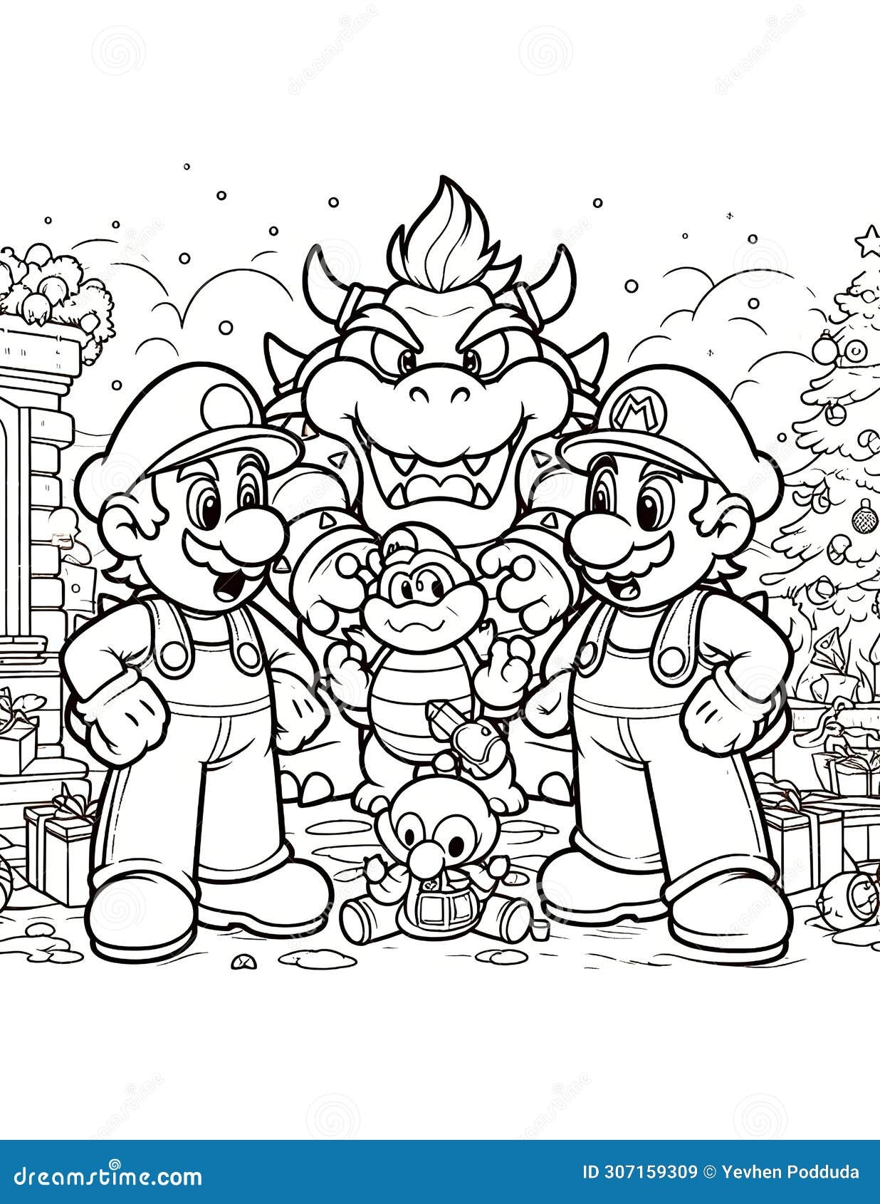 mario and luigi pictures to color