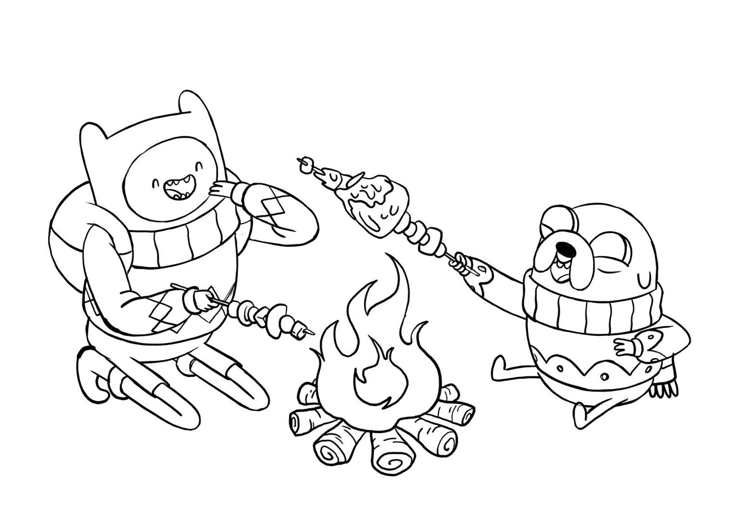 Marshmallow Barbecue Adventure Time Coloring Pages Marshmallow Barbecue Adventure Time Coloring Pages