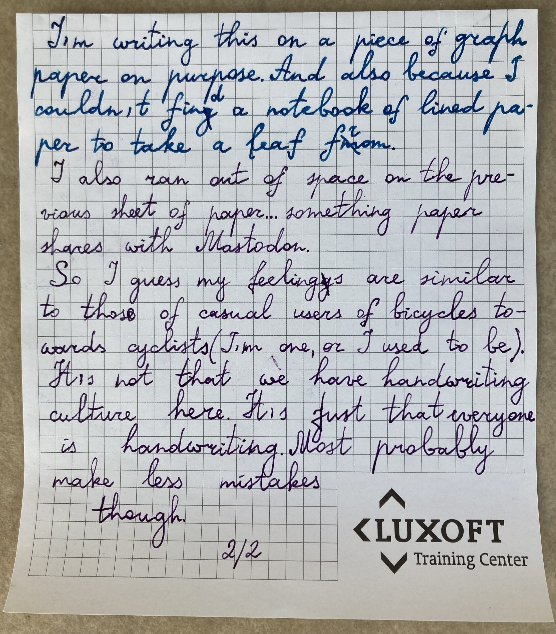 writing on graph paper writing on graph paper