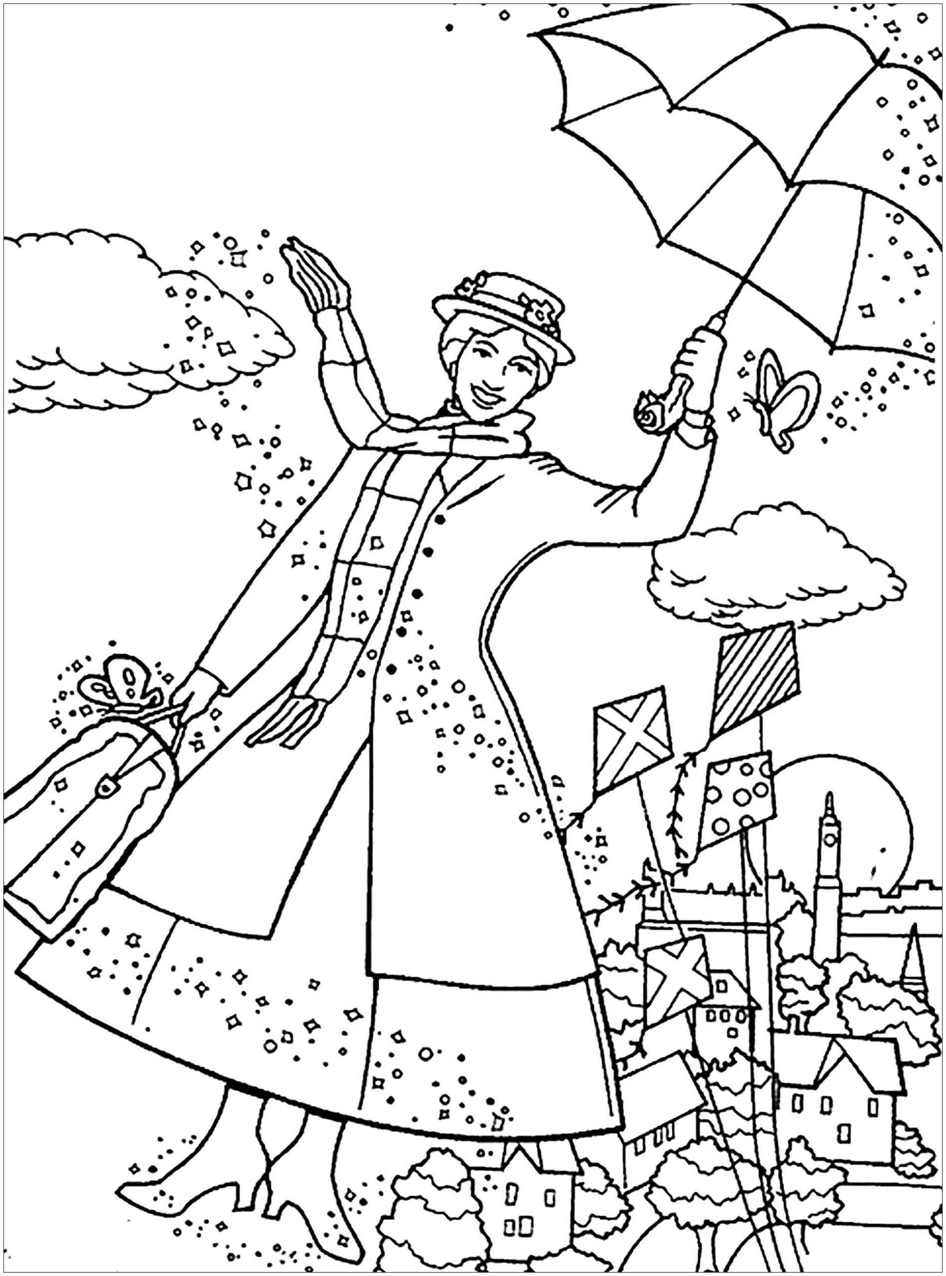 Mary Poppins Mary Poppins Coloring Pages